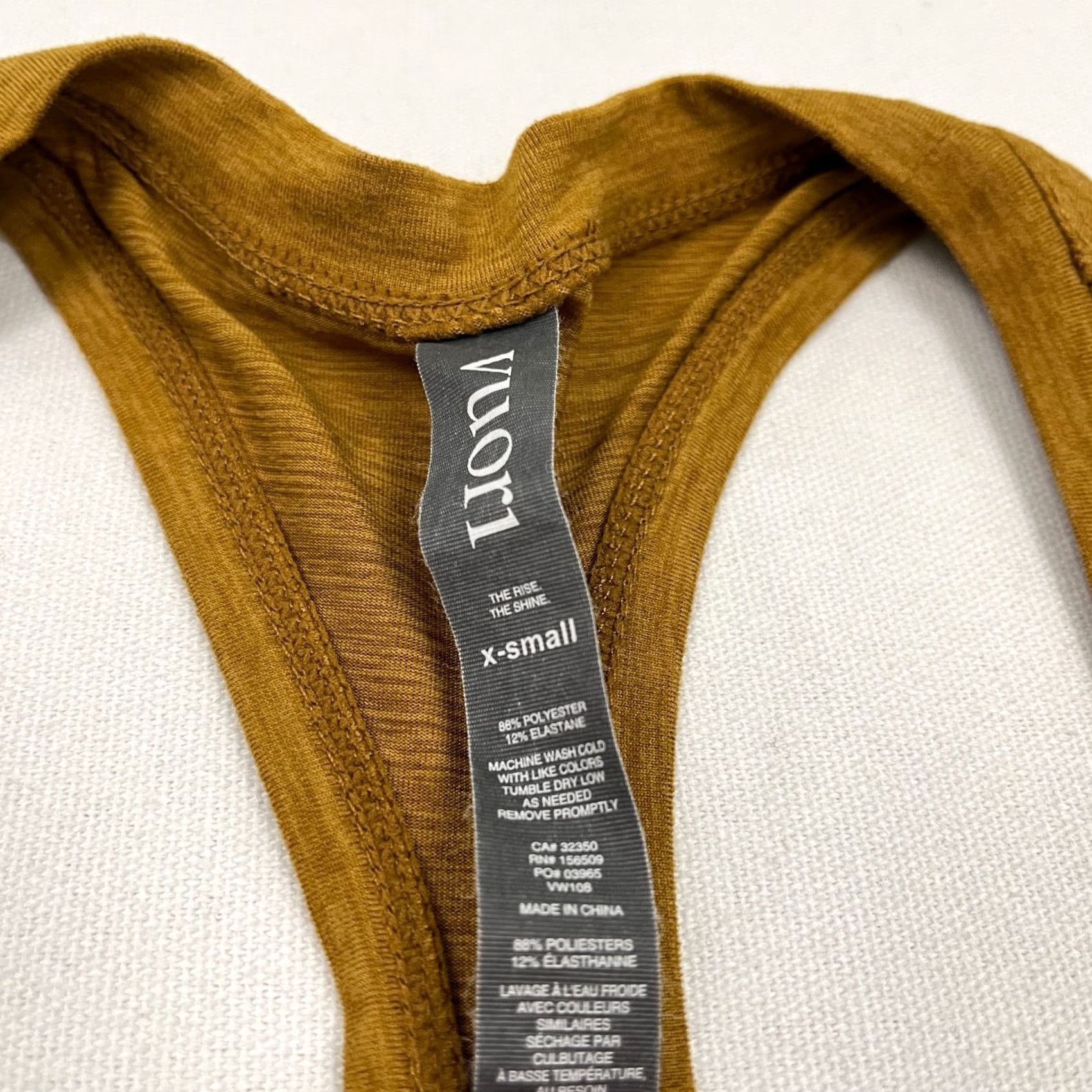 Vuori Vuori Lux Performance Tank Top Womens S Golden Brown VW108 Tank Sleeveless Racerback Athletic Style Classic Sports Womens Size S / US 4 / IT 40 - 3 Thumbnail