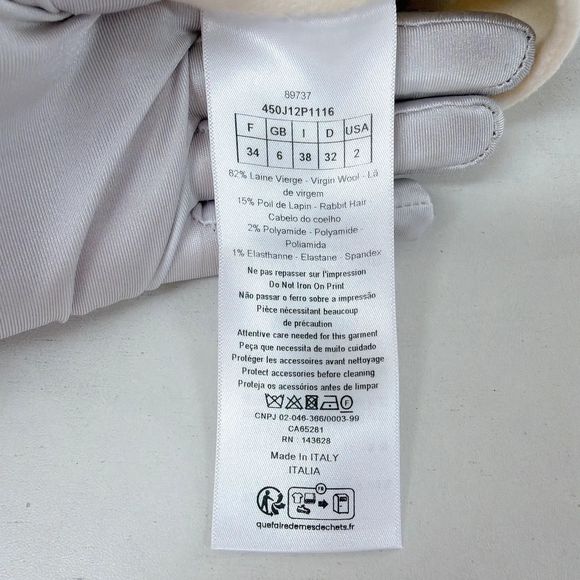 Christian Dior Monsieur CHRISTIAN DIOR white wool mini skirt F34 Size 25" / US 0 / IT 36 - 8 Thumbnail