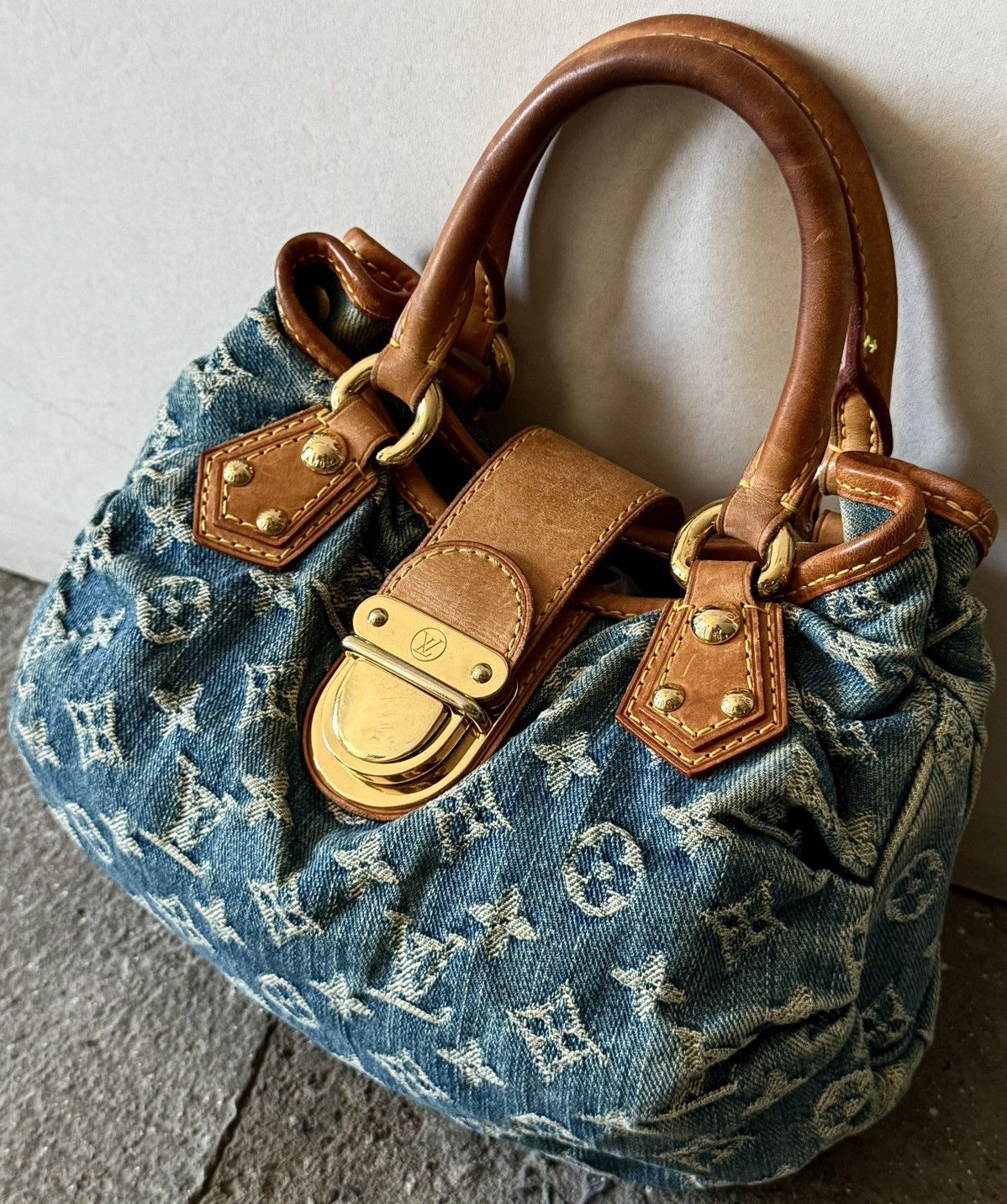 Louis Vuitton Marc Jacobs 2005 Mini Pleaty Denim Bag