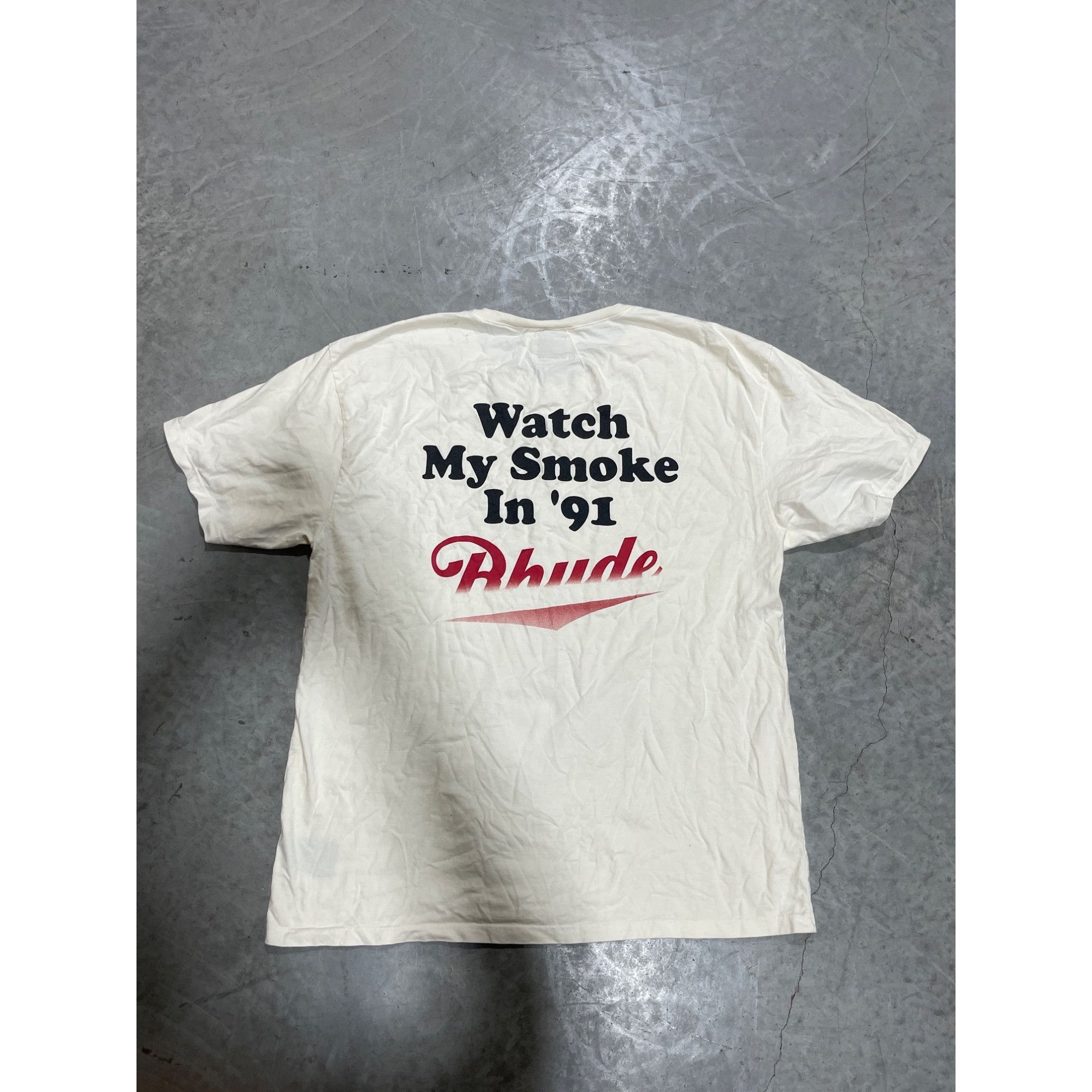 Rhude NEW RHUDE EAGLE DREAM TEE IN IVORY SZ LARGE Size US L / EU 52-54 / 3 - 5 Thumbnail