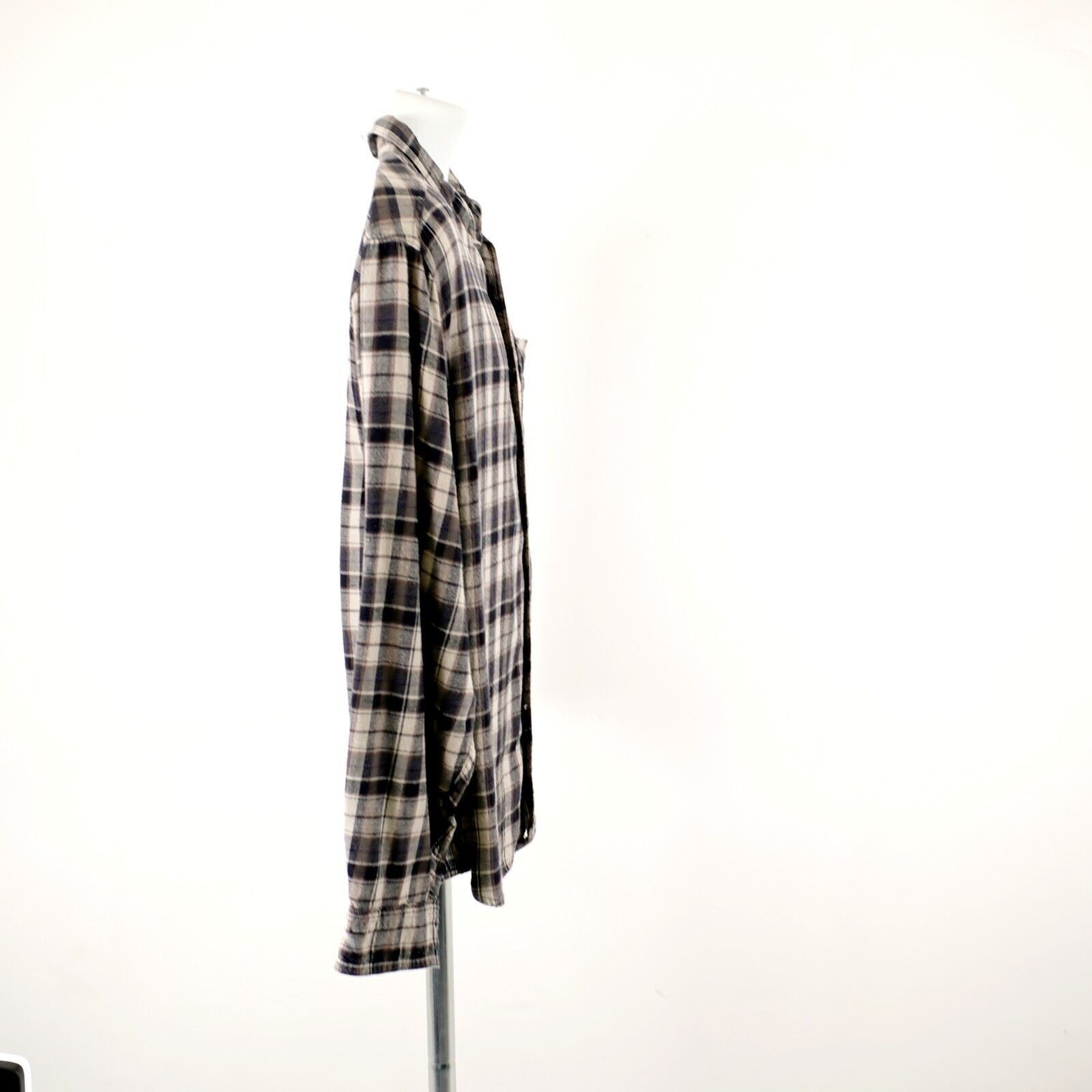 Woolrich Woolen Mills Woolrich Plaid Blue Tan Large Flannel Cotton Button Down Lon Size US L / EU 52-54 / 3 - 7 Thumbnail