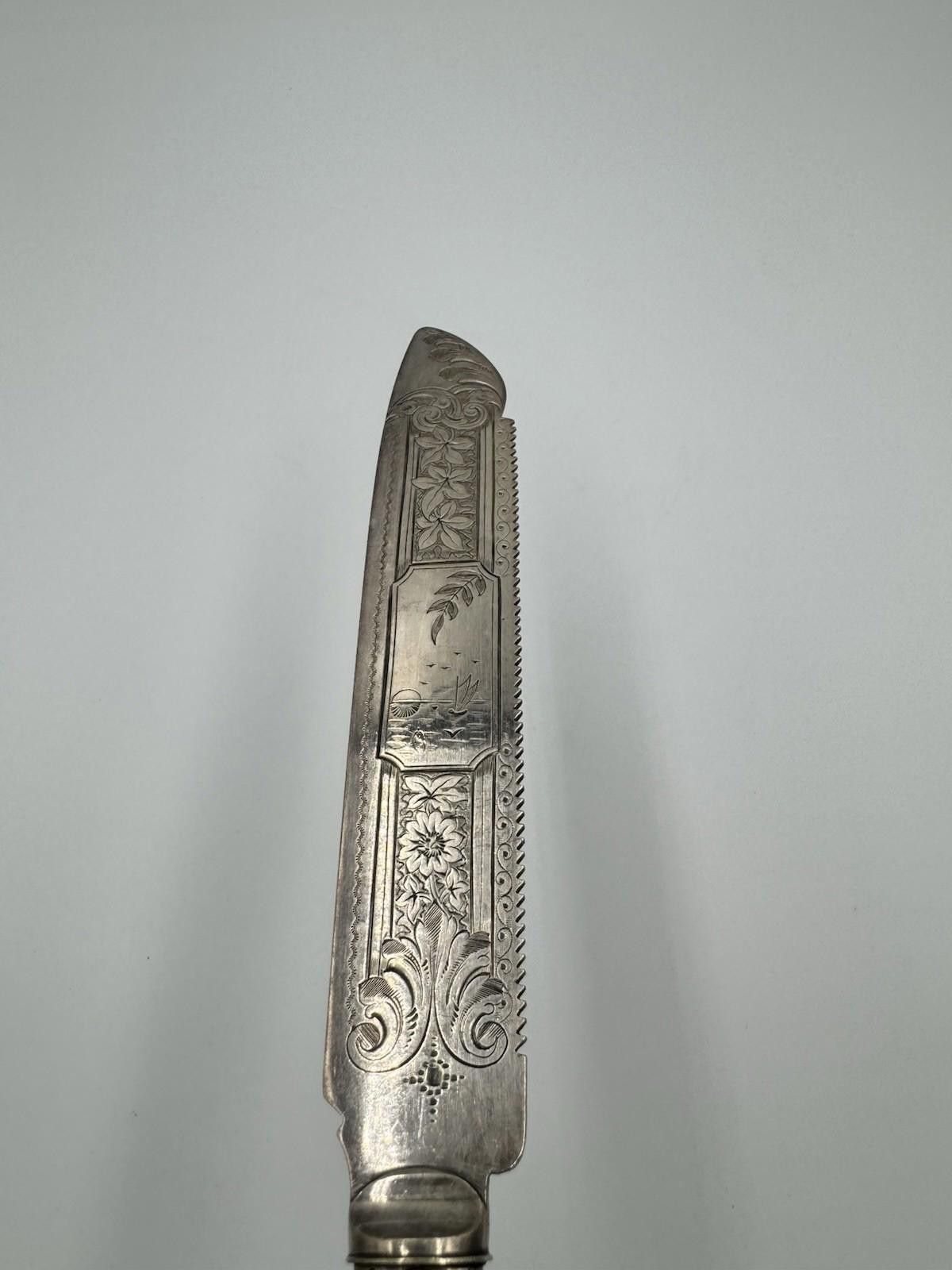 Other Victorian Mother of Pearl Fruit Cake Bread Knife Sterling Si Size ONE SIZE - 6 Thumbnail