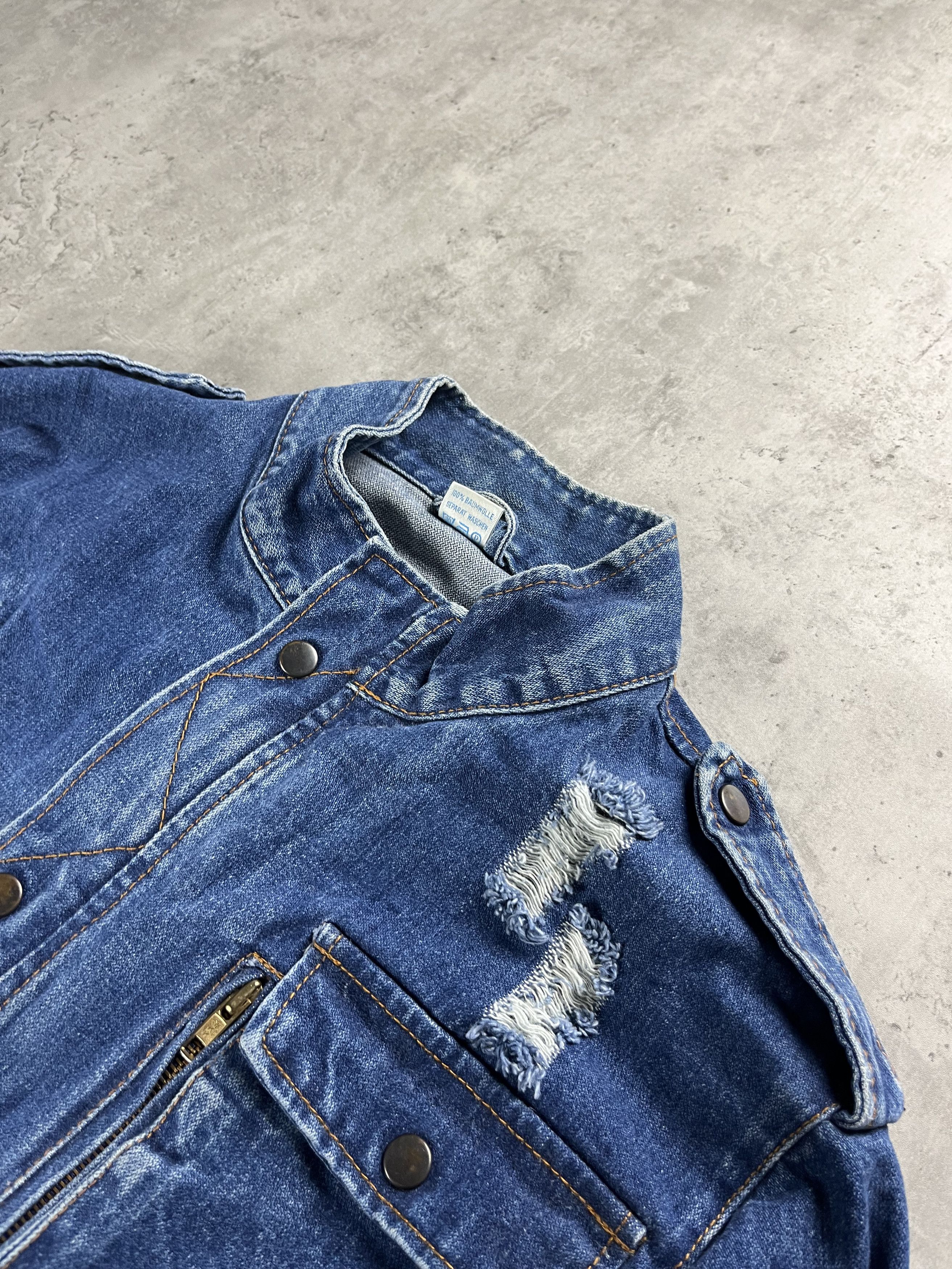 Japanese Brand Japanese Archive Distressed Denim Biker Jacket Size US M / EU 48-50 / 2 - 3 Thumbnail