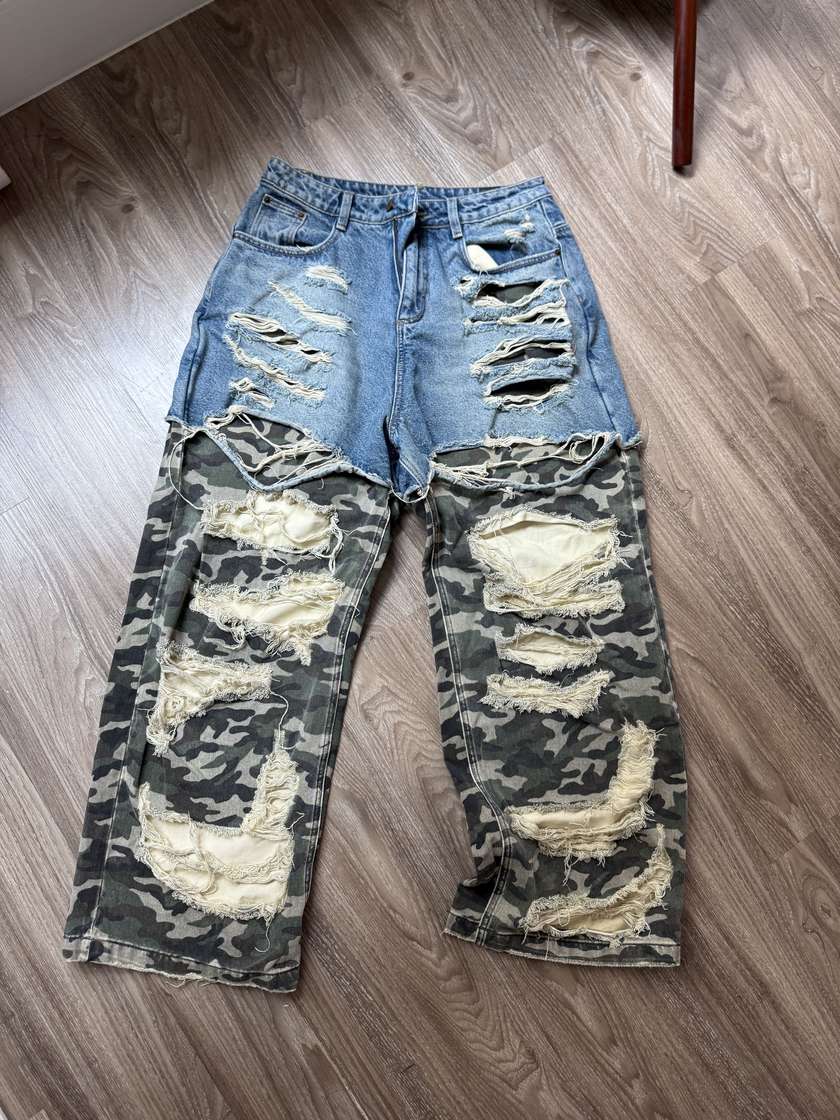 Other Balenciaga style Denim Camo Jeans Size US 32 / EU 48 - 1 Thumbnail