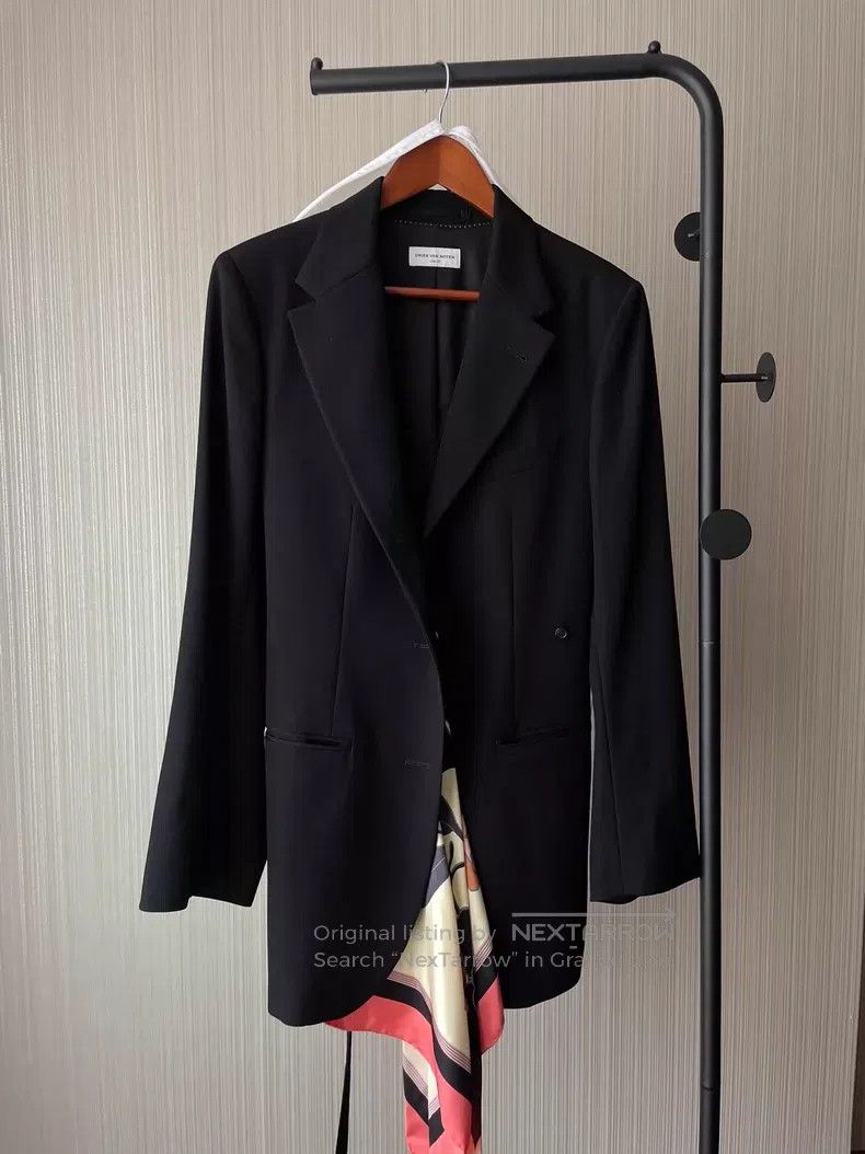 Dries Van Noten Dries Van Noten Silk Scarf Blazer Size L / US 10 / IT 46 - 1 Thumbnail