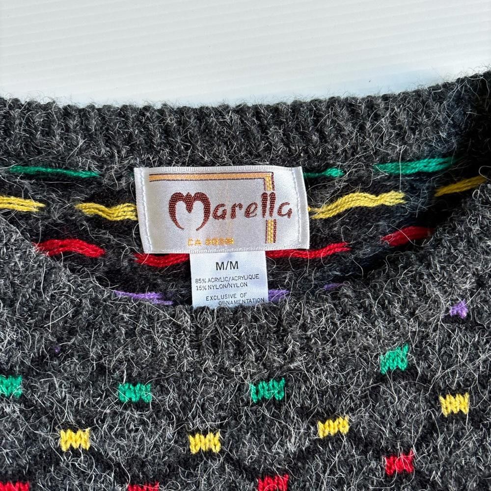 Designer Vintage 1980s Marella Knitted Sweater Size M / US 6-8 / IT 42-44 - 4 Thumbnail