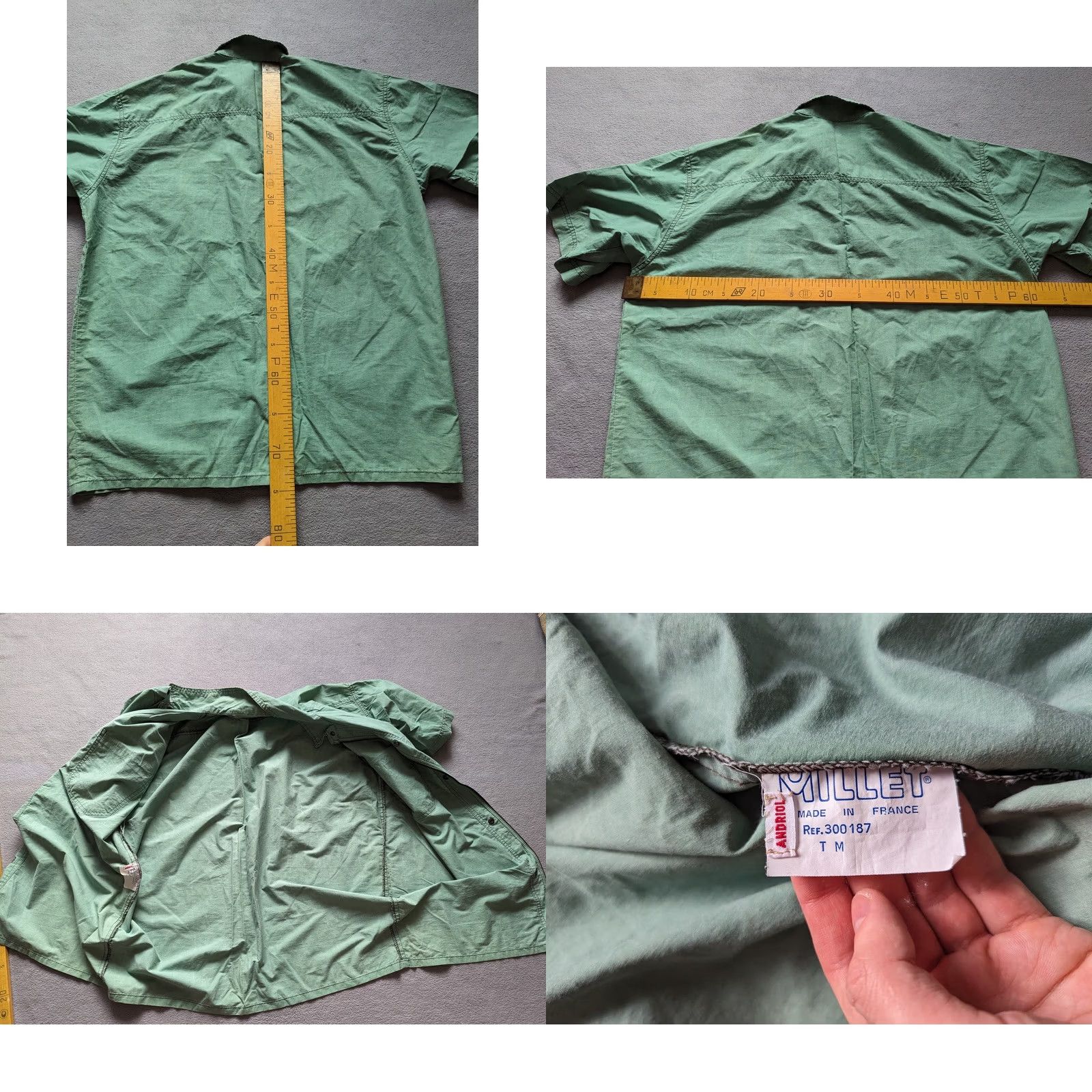 Vintage VINTAGE Millet snap button shirt Green Millet Made in France Shirt Adult M Green Button-Up Mens Size US M / EU 48-50 / 2 - 9 Thumbnail