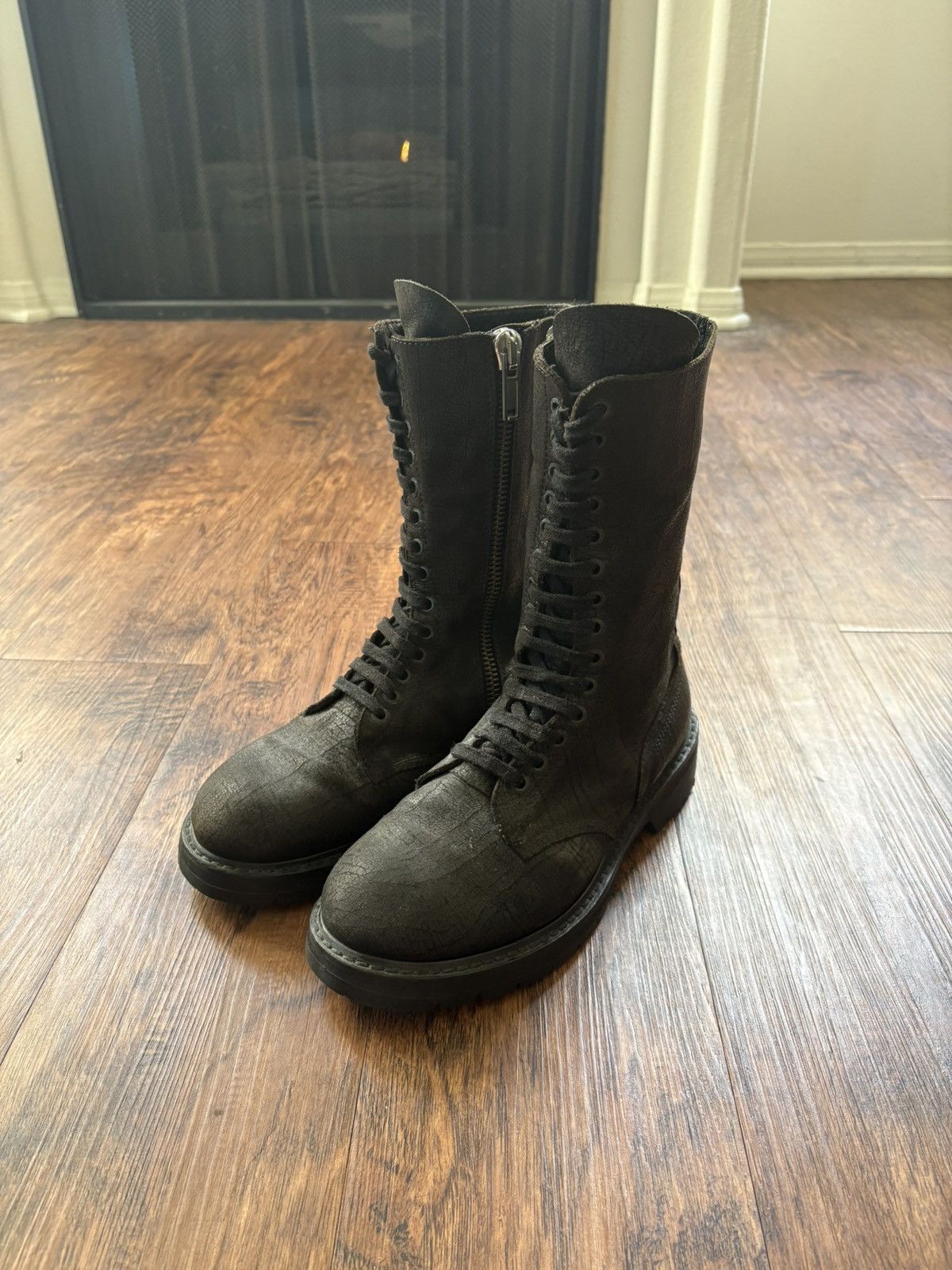 Rick Owens Rick Owens Military Combat Army Side Zip boots Size US 7 / EU 40 - 1 Thumbnail