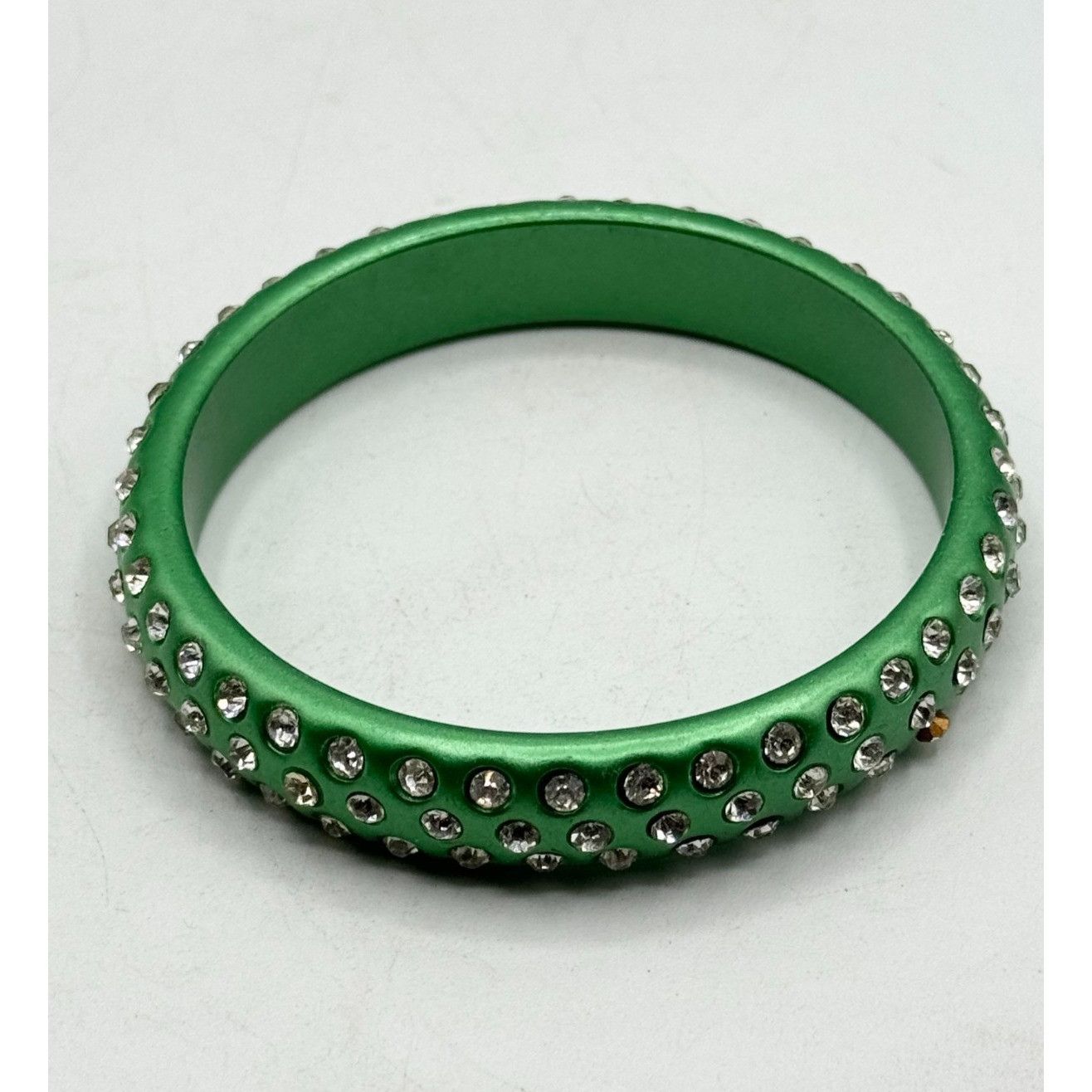 Vintage Vintage green rhinestone bangle bracelet Size ONE SIZE - 2 Thumbnail