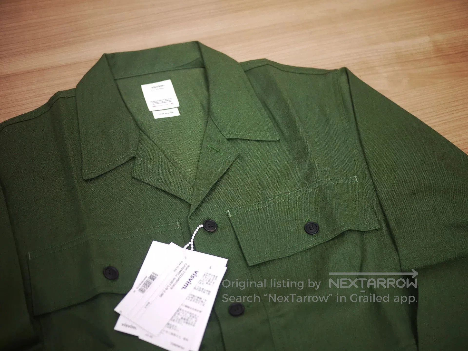 Visvim visvim cardwell shirt in olive green. Size US M / EU 48-50 / 2 - 3 Thumbnail