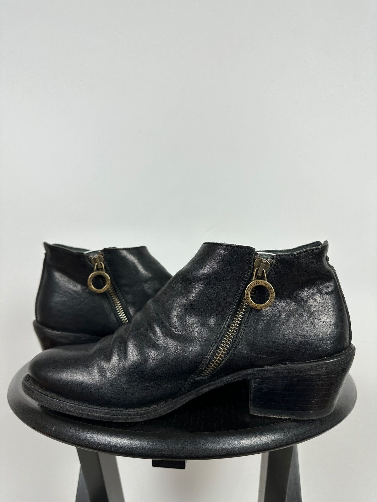 Fiorentini + Baker Fiorentini + Baker Black Leather Zip Ankle Boots Size US 8 / IT 38 - 2 Thumbnail