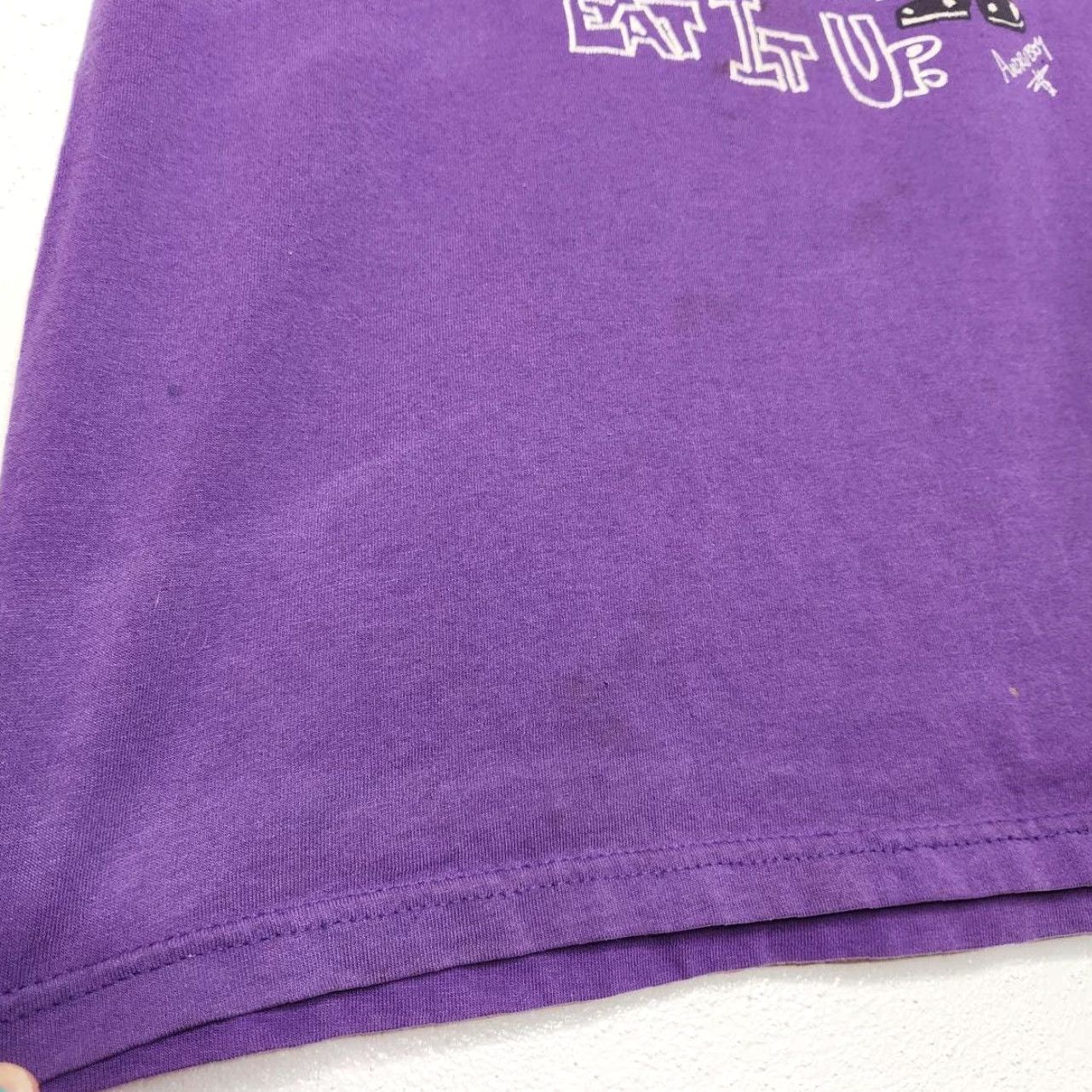 Vintage VINTAGE Psychology Art Shirt Large Unisex Adults T-Shirt Purple Distressed Faded Worn Funny L Size US L / EU 52-54 / 3 - 6 Thumbnail
