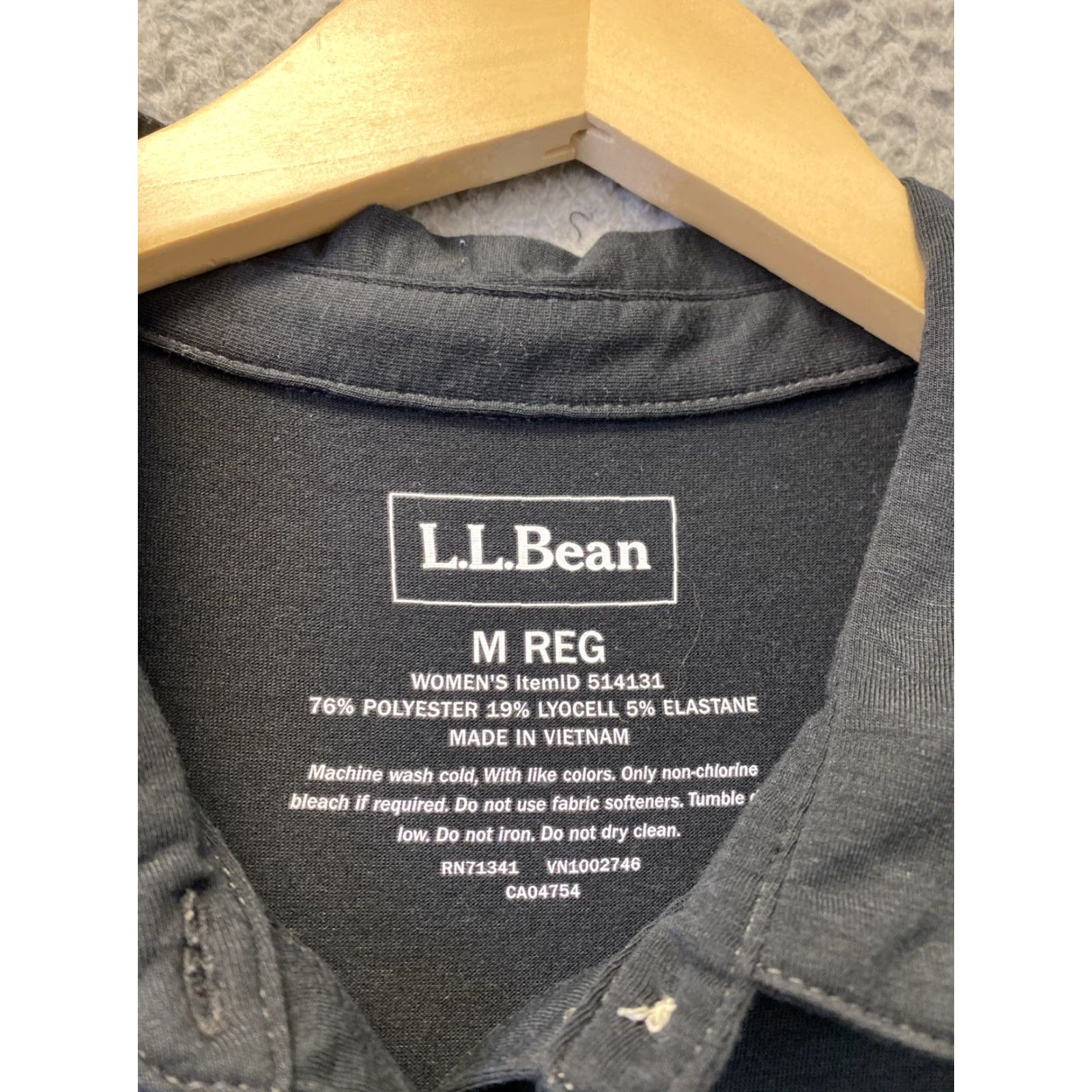 Vintage VINTAGE L.L. Bean Polo Shirt Men’s Medium Black Cotton 90s Classic USA Size M / US 6-8 / IT 42-44 - 4 Thumbnail
