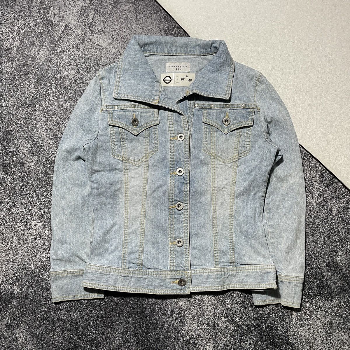 Issey Miyake × Seiko Kumikyoku Sis Denim Jacket Women Japanese Brand Size S / US 4 / IT 40 - 1 Thumbnail