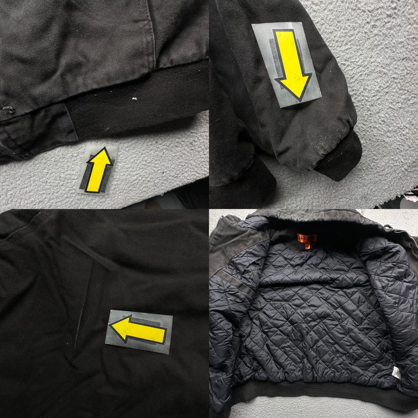 Vintage VINTAGE Corner Stone Duck Canvas Quilt Lined Full Zip Work Jacket Mens 2XL Black Hooded Size US XXL / EU 58 / 5 - 8 Thumbnail