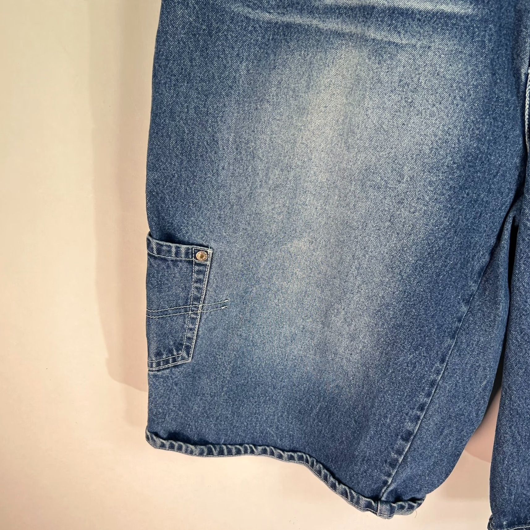 Vintage Evolution Denim Cargo Shorts Mens Size 40 Blue Regular 15in Inseam Cargo Pocket 90s Mens Size US 40 / EU 56 - 3 Thumbnail