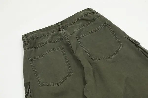 VIBE Cargo Pants Streetwear Multi Pocket Straight Baggy Size US 33 - 2 Thumbnail