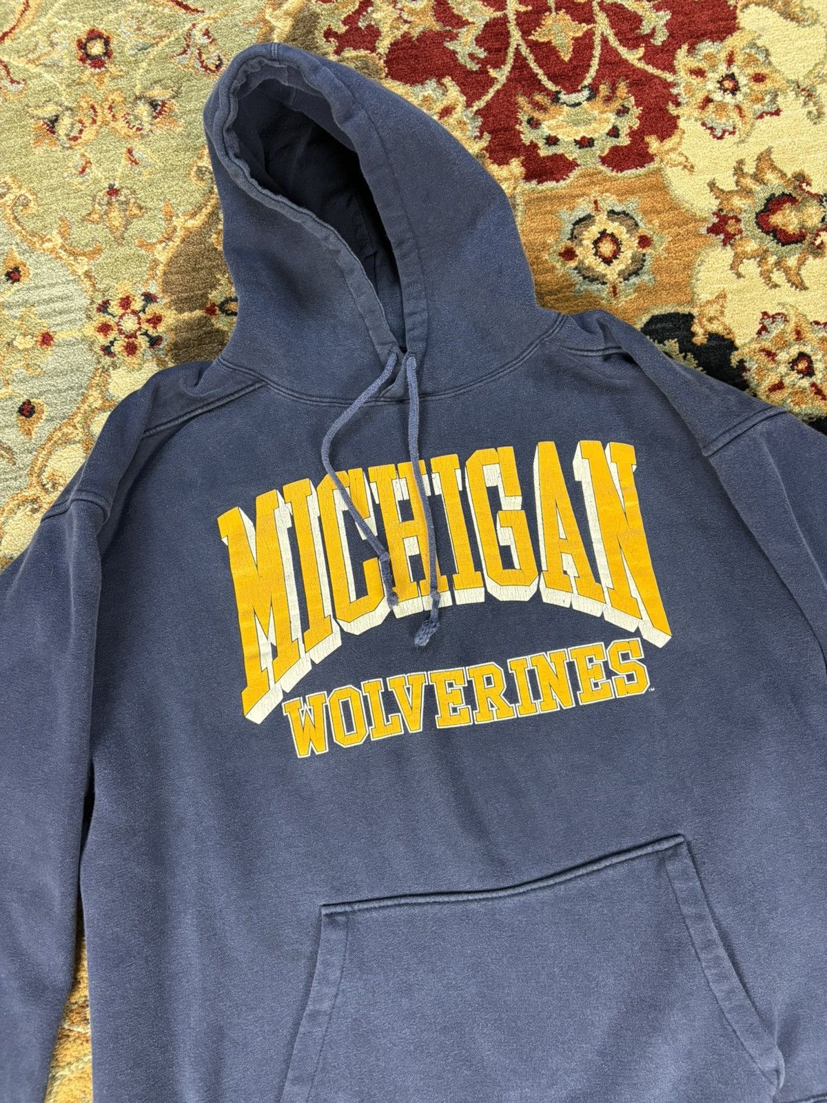NCAA × Vintage 1990’s Michigan Wolverines Hoodie Sweatshirt Size US XL / EU 56 / 4 - 2 Thumbnail