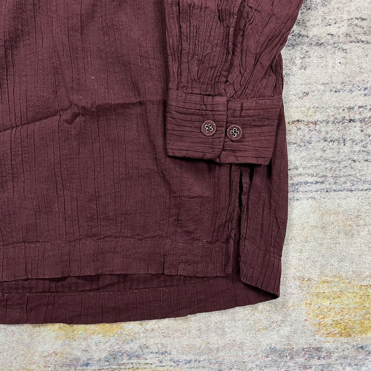 Issey Miyake × Japanese Brand Vintage Issey Miyake Men wrinkled button up shirt Size US M / EU 48-50 / 2 - 6 Thumbnail