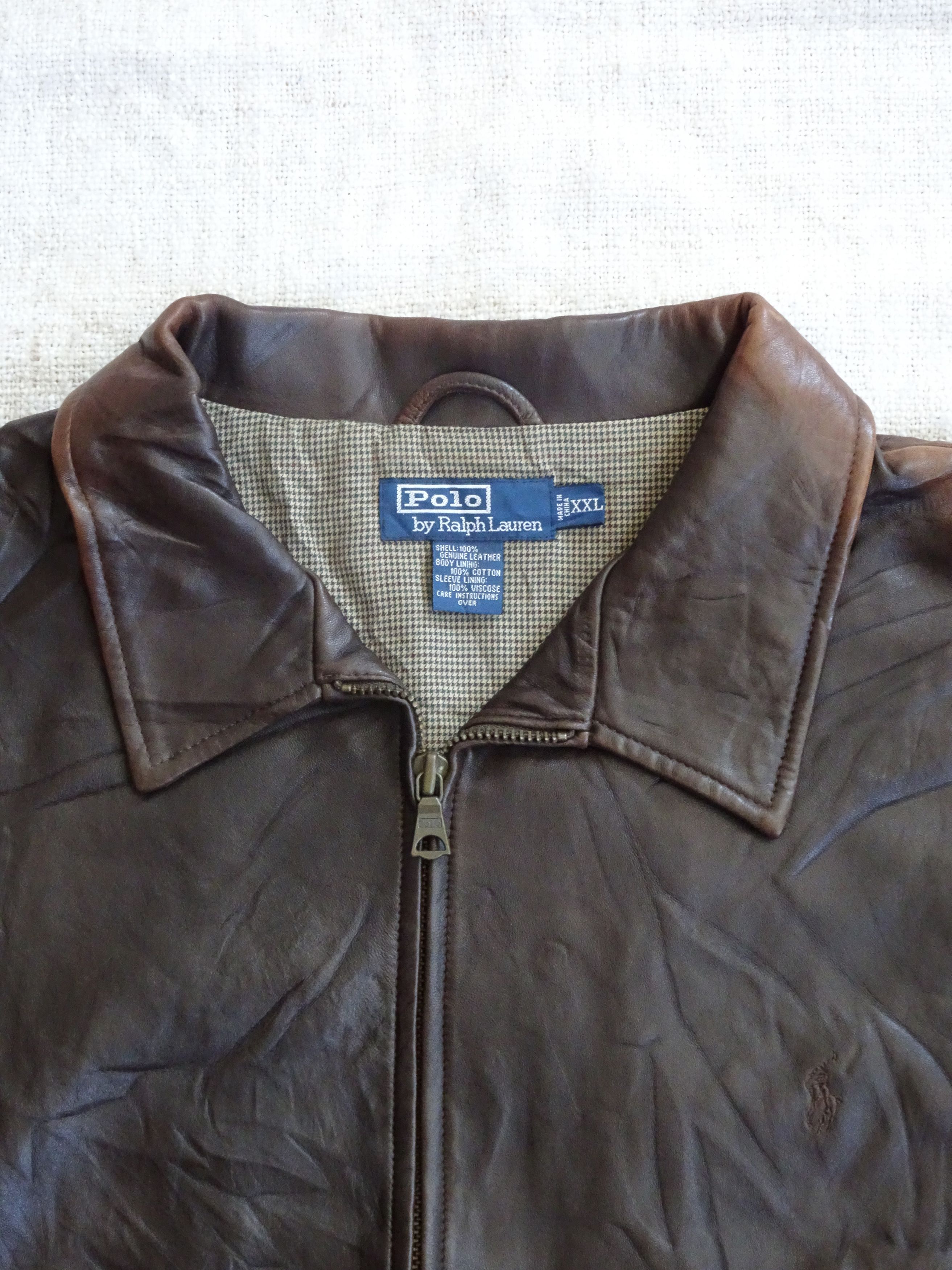 Polo Ralph Lauren Men's Vintage Polo Ralph Lauren Leather Jacket Size US XL / EU 56 / 4 - 4 Thumbnail