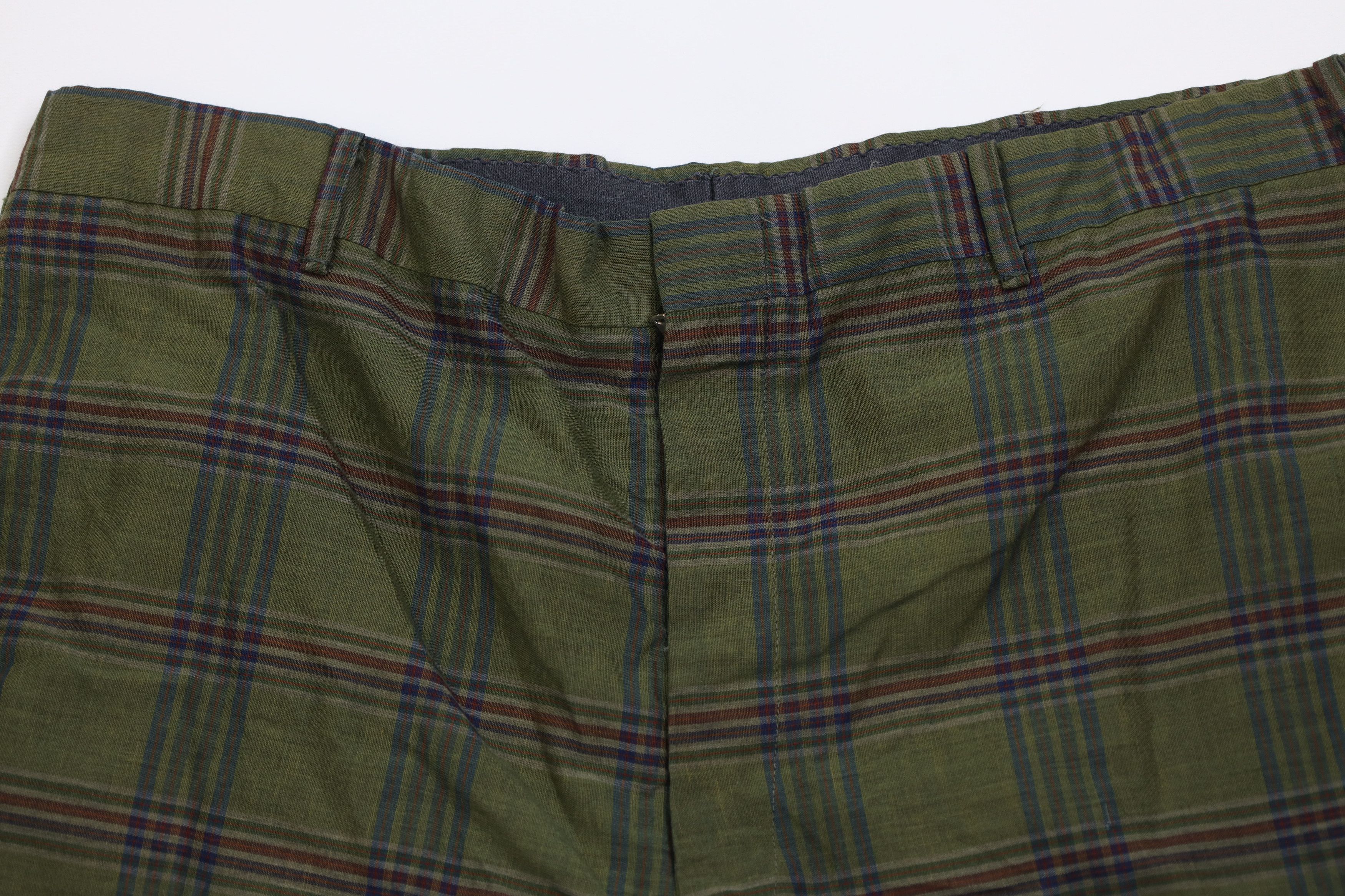 Vintage Vintage 50s Streetwear Plaid Above Knee Chino Shorts USA Size US 36 / EU 52 - 2 Thumbnail
