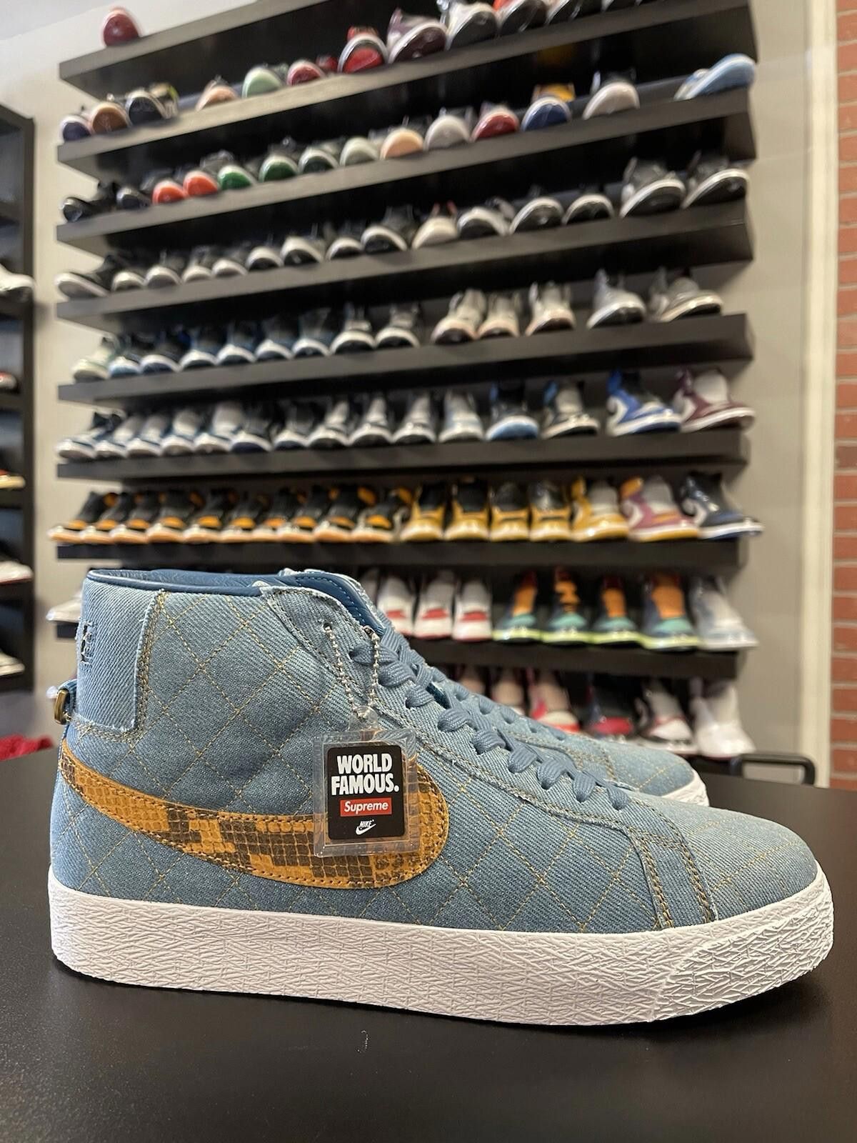 Nike Size 10 - Nike SB Zoom Blazer Mid QS x Supreme Denim 2022 Size US 10 / EU 43 - 3 Thumbnail
