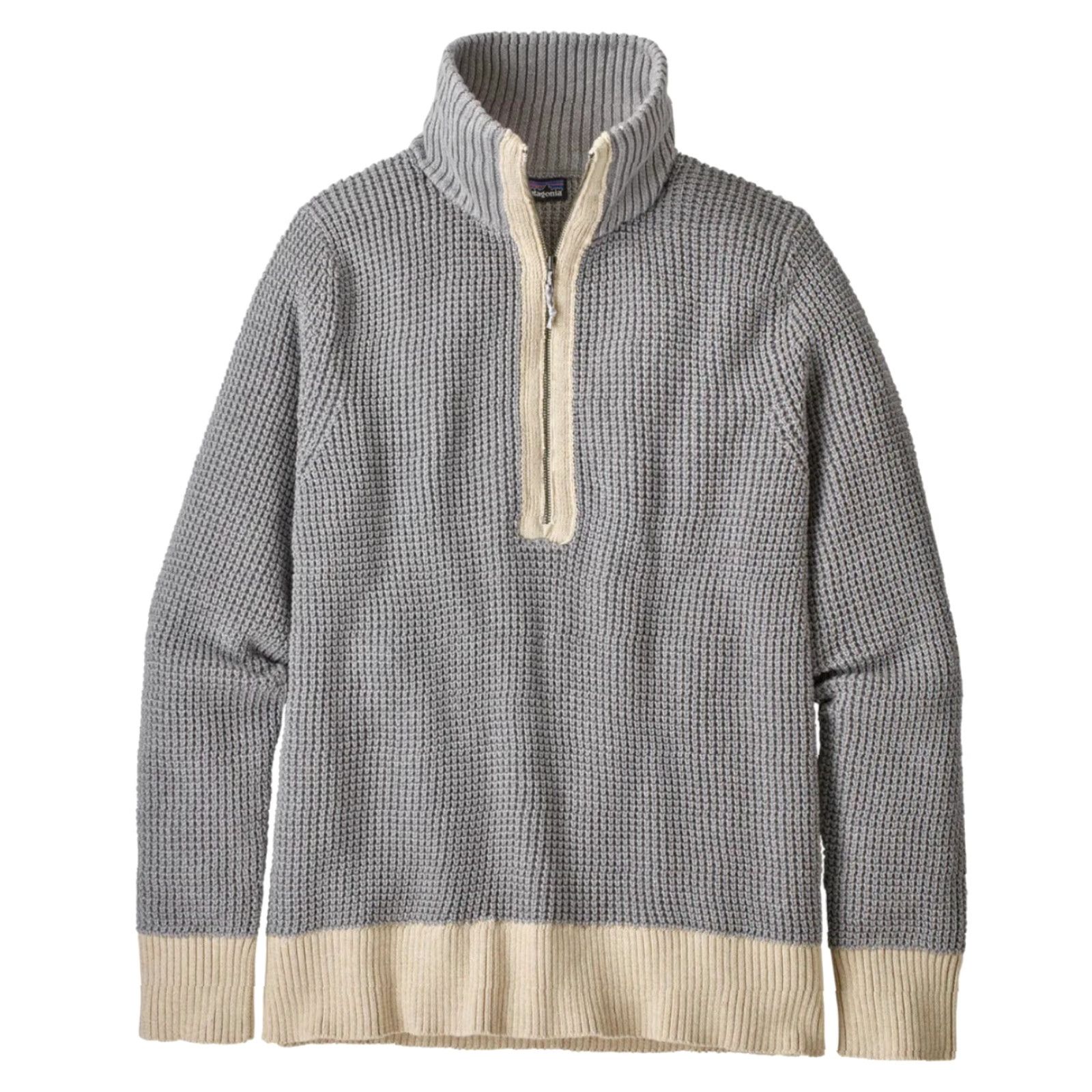 Patagonia Patagonia Women's Ponderosa Pine 1/4 Zip Sweater Drifter Grey M Knit Pullover 1/4 Zip Outdoors Winter Fall Spring Mens Womens Girls Boys Size M / US 6-8 / IT 42-44 - 2 Thumbnail