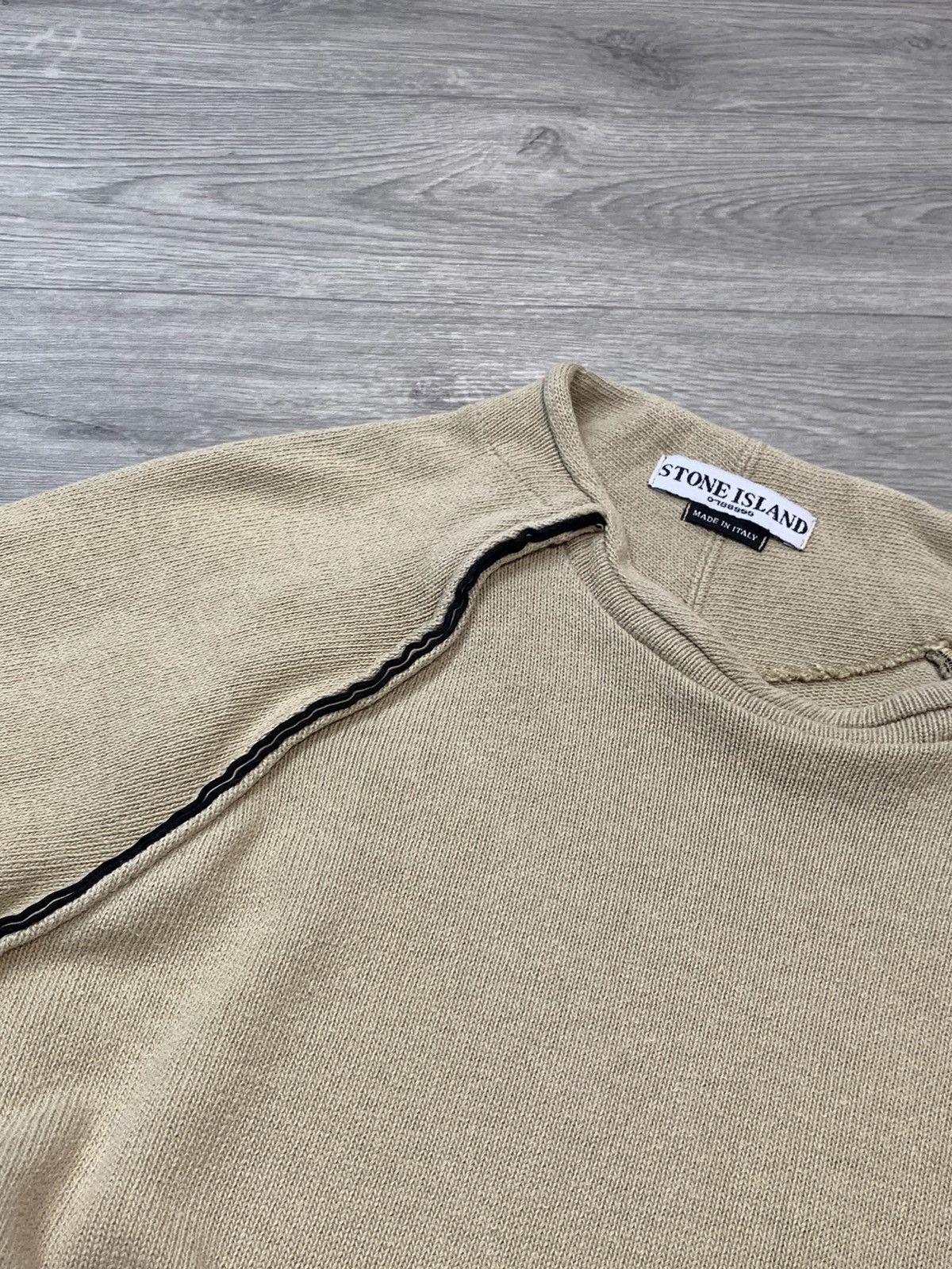 Stone Island × Vintage SS04 STONE ISLAND YELLOW CREWNECK SWEATSHIRT Size US M / EU 48-50 / 2 - 7 Thumbnail