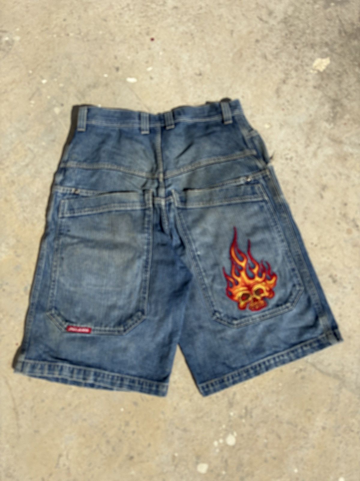 JNCO Vtg Jnco Flame skull Jort Size US 32 / EU 48 - 2 Thumbnail