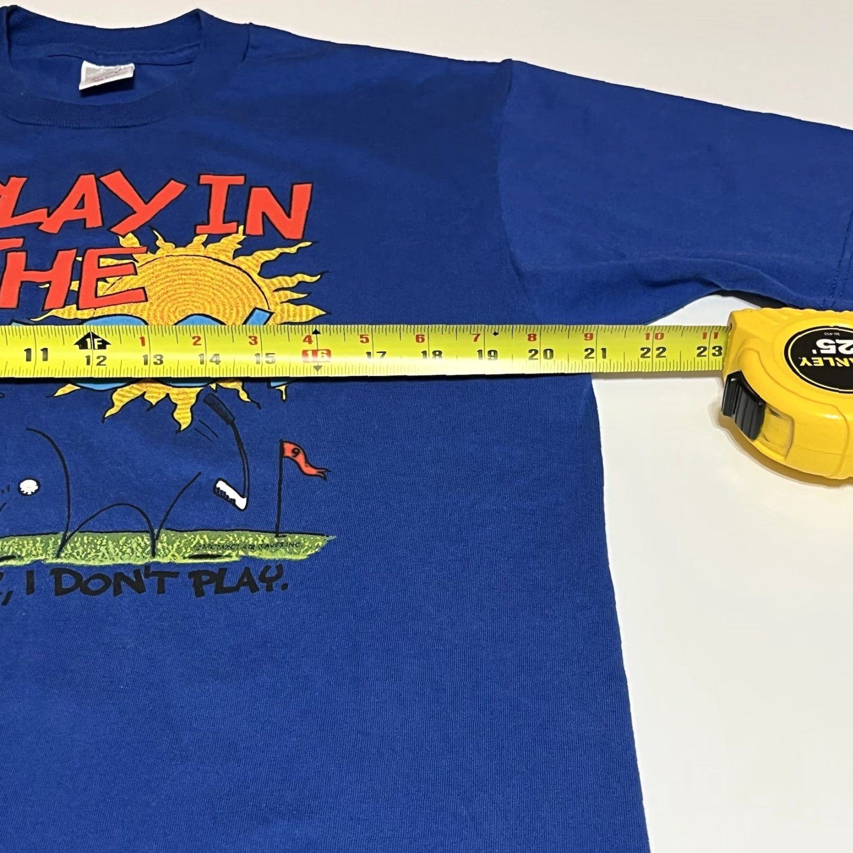 Jerzees VINTAGE Funny Golf T-Shirt Men’s Large Blue Nike Size US L / EU 52-54 / 3 - 6 Thumbnail