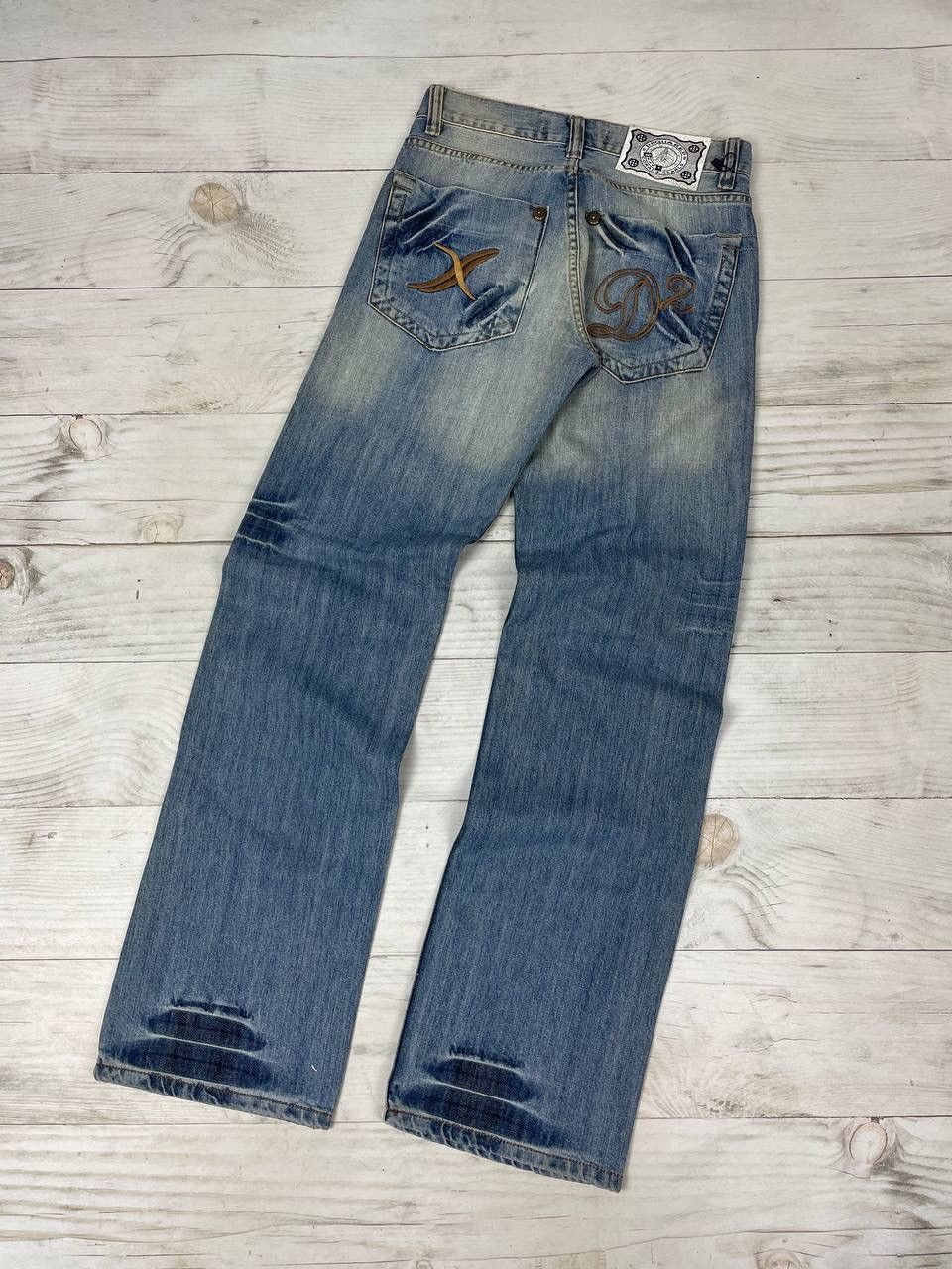 Vintage Dsquared2 Denim Baggy Jeans Big Logo Y2K 90s
