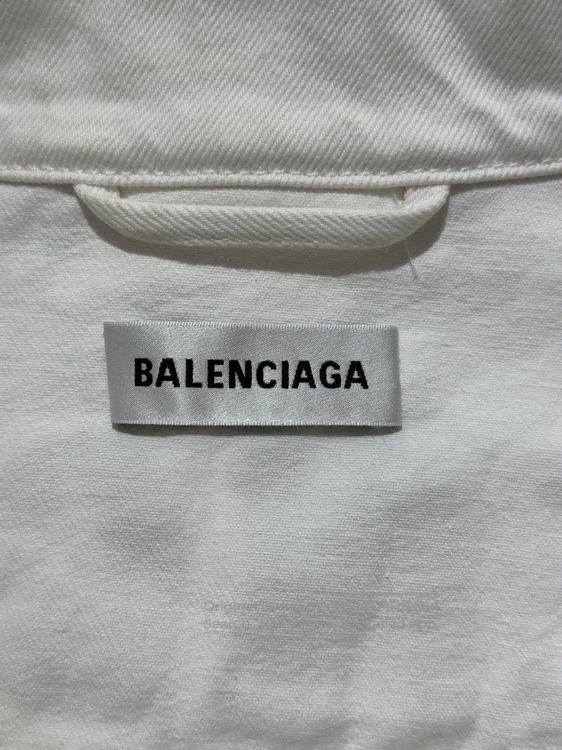 Balenciaga Balenciaga Back Letter Logo Embroidered Stone Washed White Size XS / US 0-2 / IT 36-38 - 5 Thumbnail