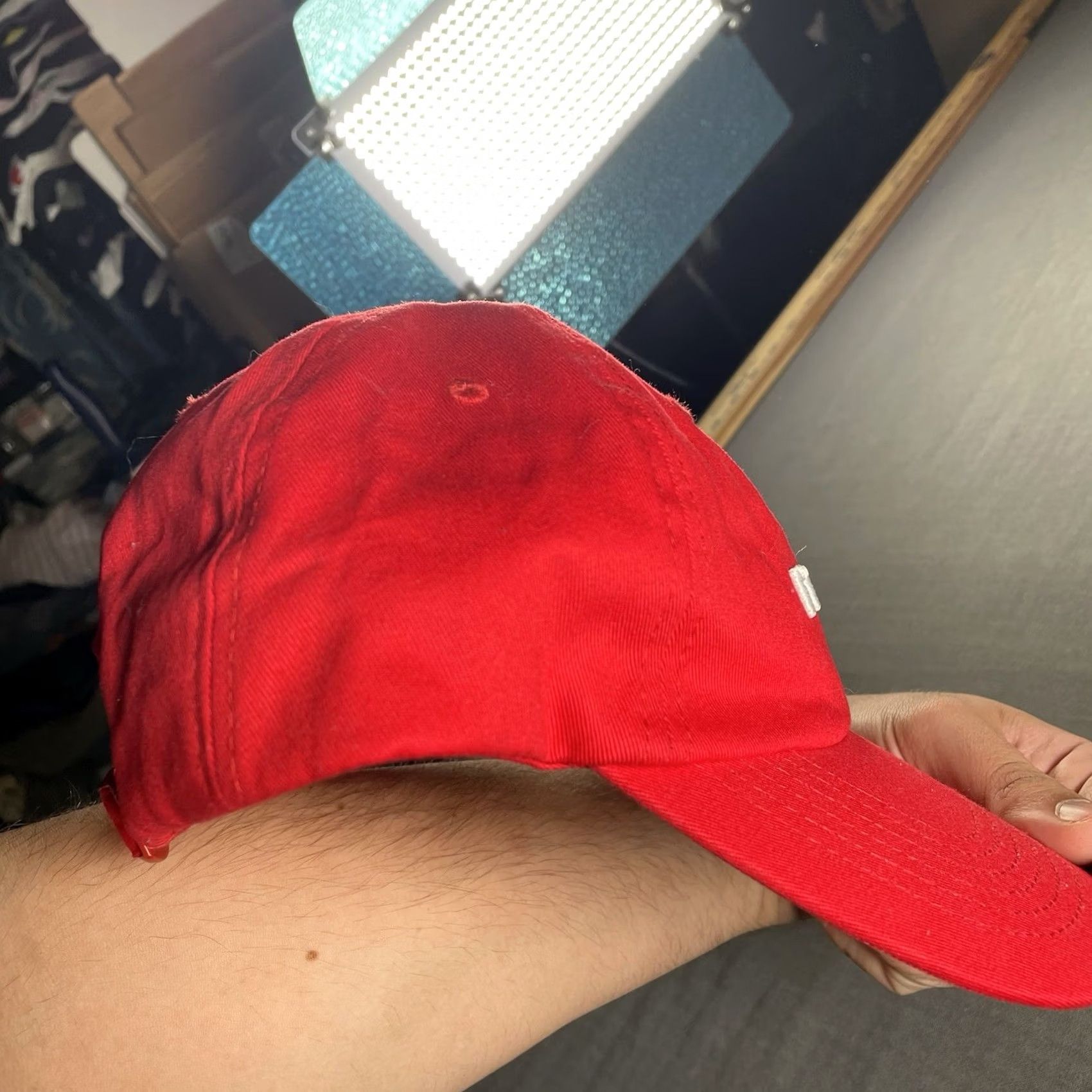 Vintage NTWOWAYS NoTwoWays Hat OSFA Streetwear Red Strapback Sidemen Callux NTW Red Strapback Hat Men One Size Baseball Cap Mens Size ONE SIZE - 4 Thumbnail