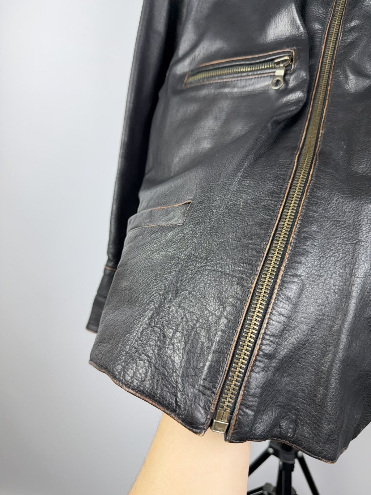 Vintage Rare Vintage Gipsy Real Leather Bikers Jacket Avant Garde Size US M / EU 48-50 / 2 - 7 Thumbnail