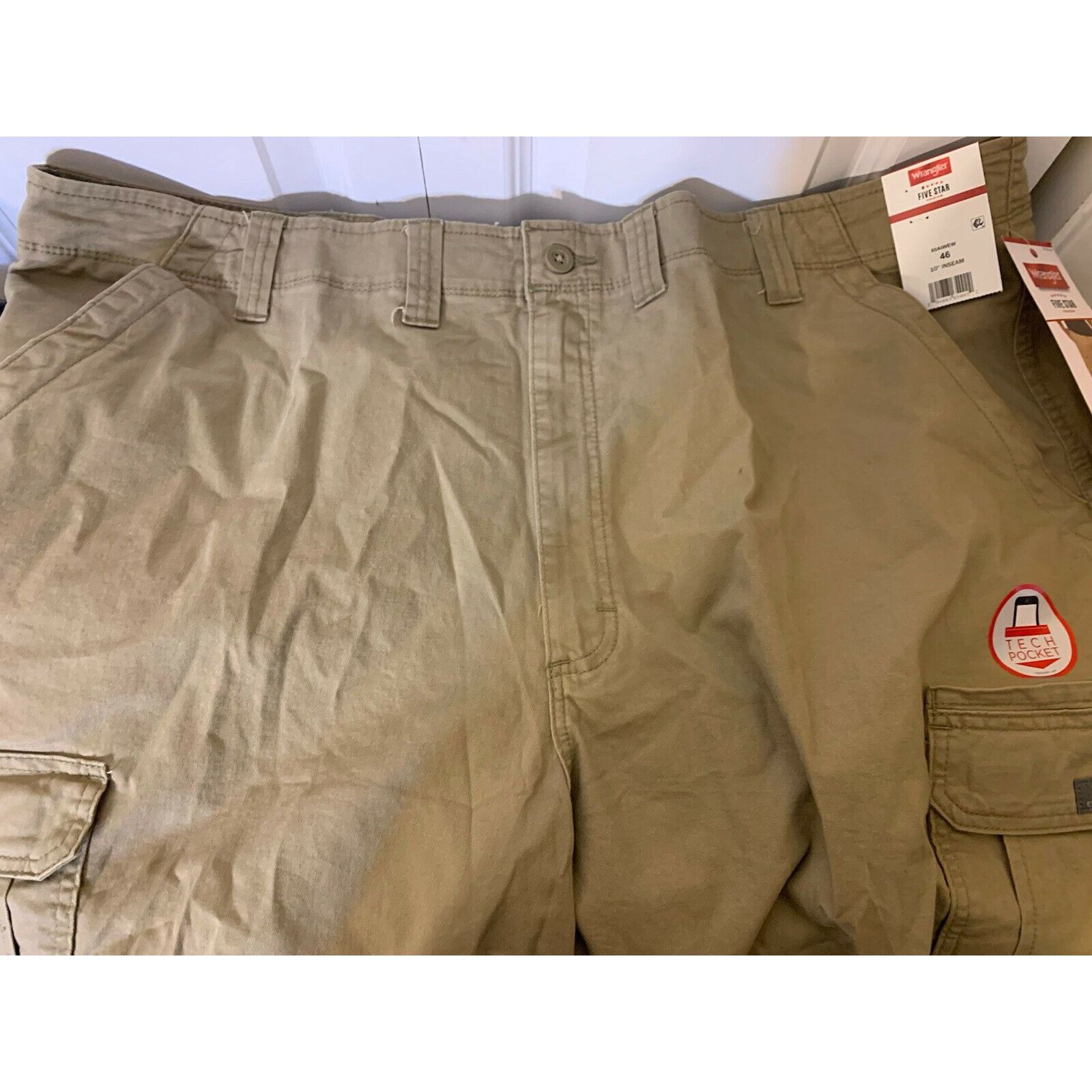 Wrangler New Wrangler FLEX Cargo Short Men’s Sz 46 Khaki Relaxed Tech Size US 44 / EU 60 - 3 Thumbnail