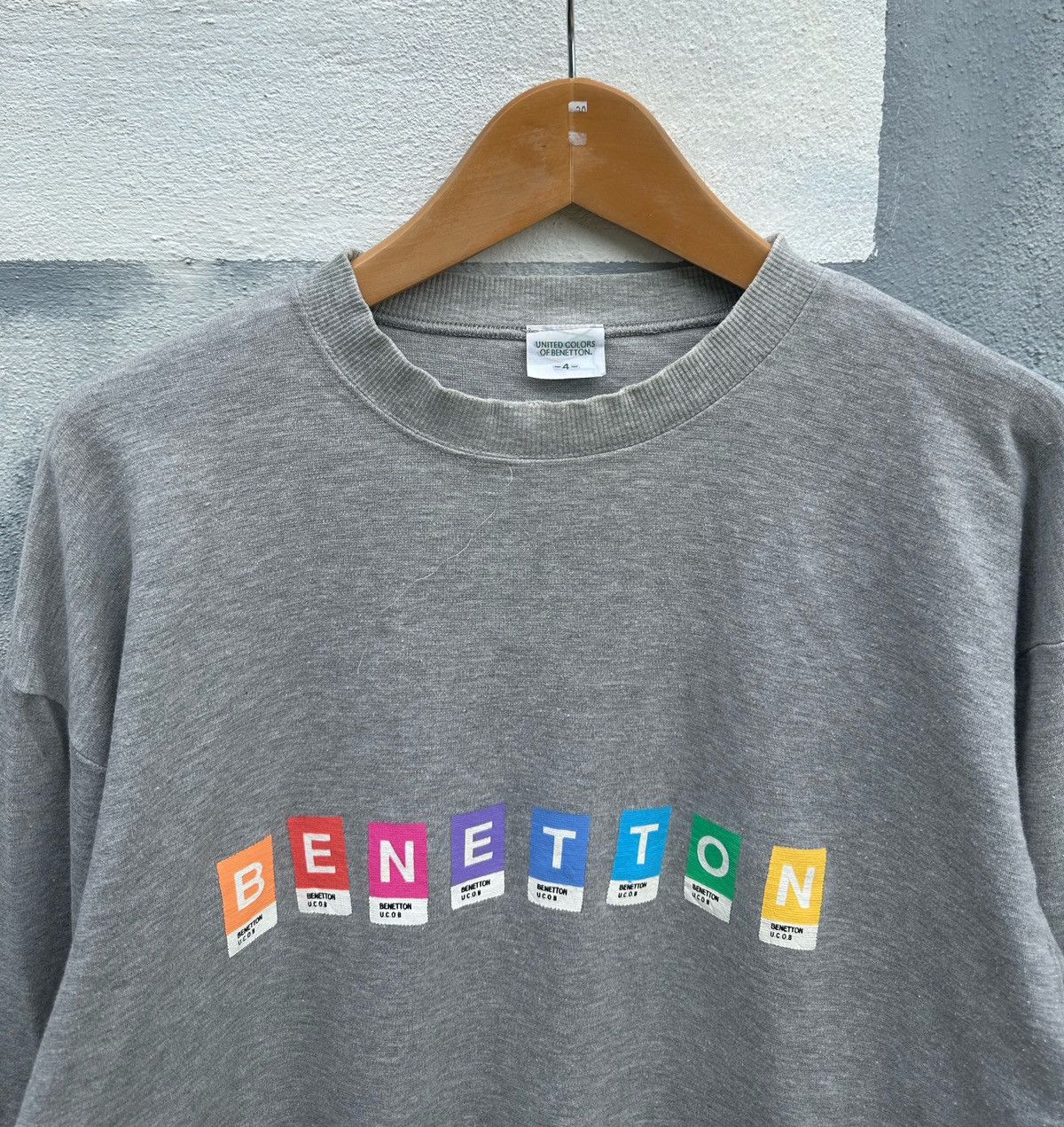 Benetton Benetton multicolour logo sweatshirt Size US M / EU 48-50 / 2 - 2 Thumbnail