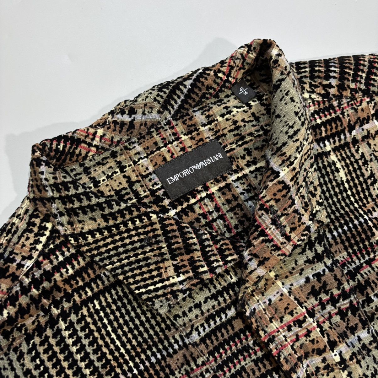 Emporio Armani × Giorgio Armani EMPORIO ARMANI Plaid Cotton Regular Fit Shirt Size US L / EU 52-54 / 3 - 2 Thumbnail