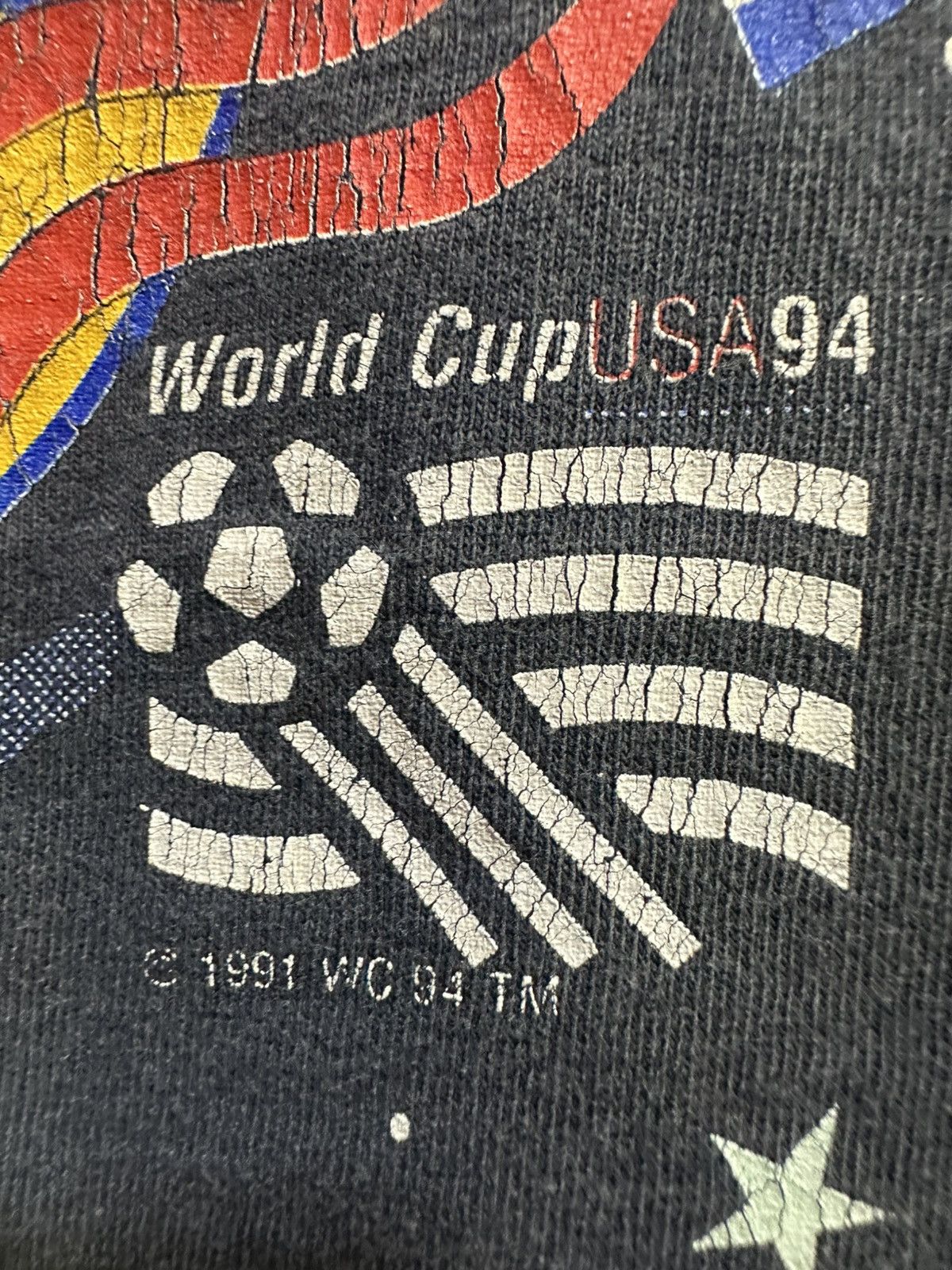 American Trench Thrashed Vintage 90s America World Cup Faded Tee Size US XL / EU 56 / 4 - 3 Thumbnail