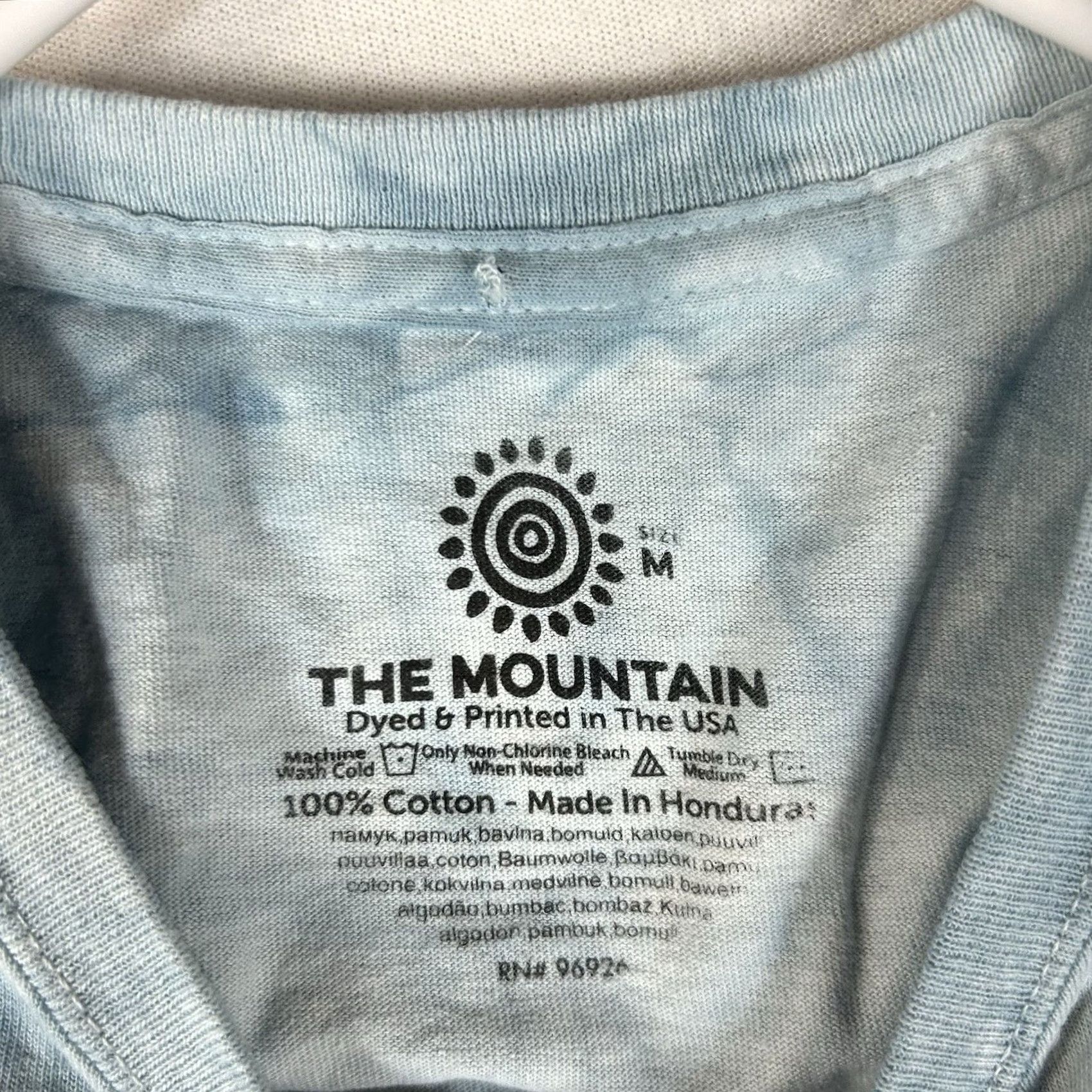 The Mountain The Mountain Tie Dye Short Sleeve Graphic Tee Unisex Medium Blue Psychedelic Dog Size US 31 - 3 Thumbnail