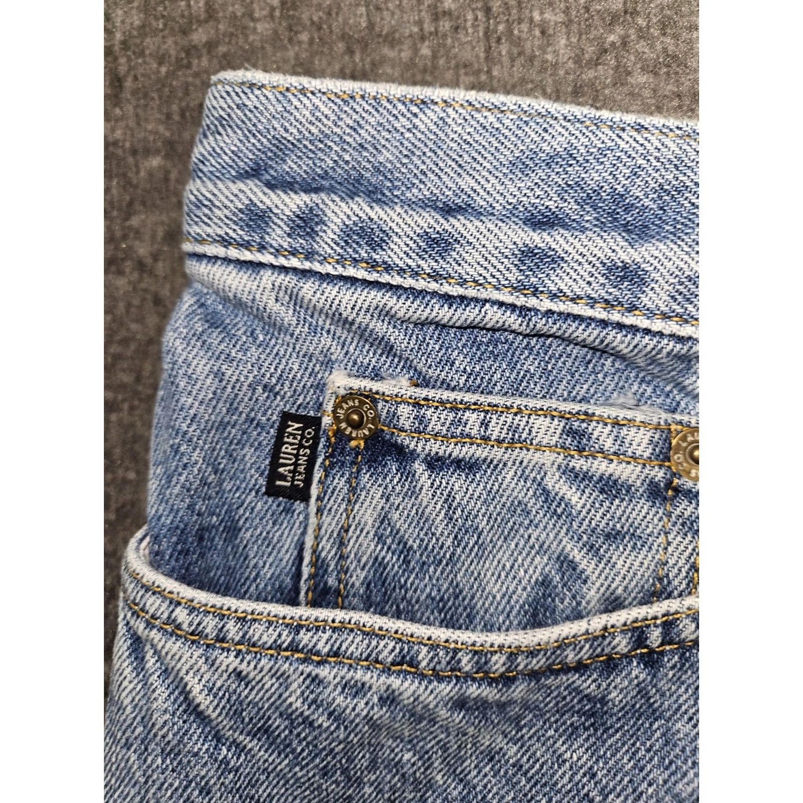 CO Lauren Jeans Co Ralph Lauren Jeans Womens 12 Blue High Rise Tapered Denim Jeans Size 34" / US 12 / IT 48 - 6 Thumbnail