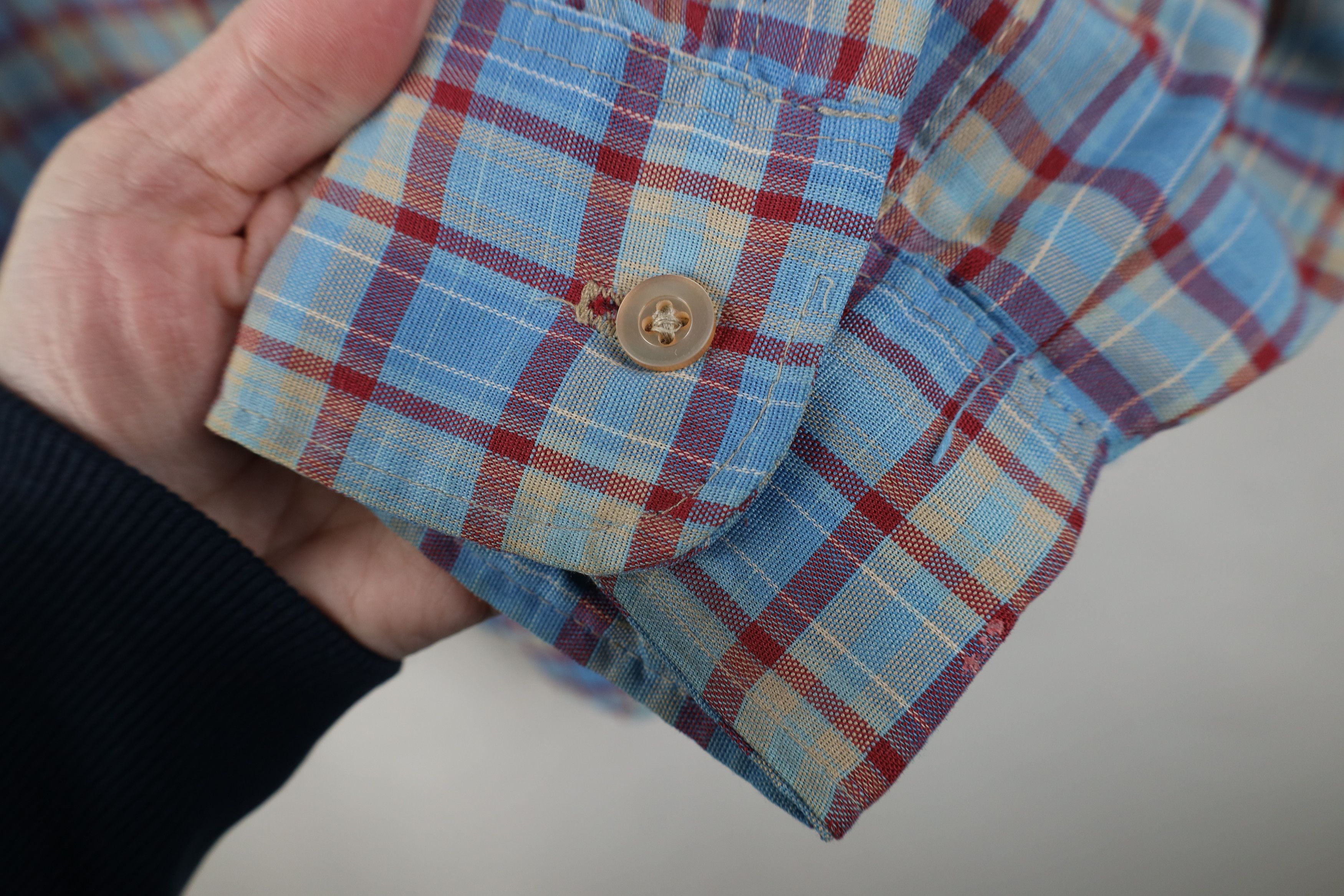Vintage Vintage 70s Big Mac Knit Collared Button Shirt Plaid USA Size US M / EU 48-50 / 2 - 4 Thumbnail