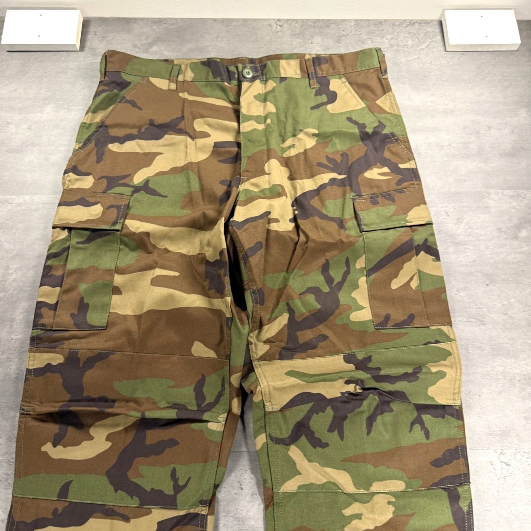 Backbone Backbone Cargo Pants Mens L 38x33 Woodland Camo Adjustable Waist Straight Leg Size US 38 / EU 54 - 4 Thumbnail