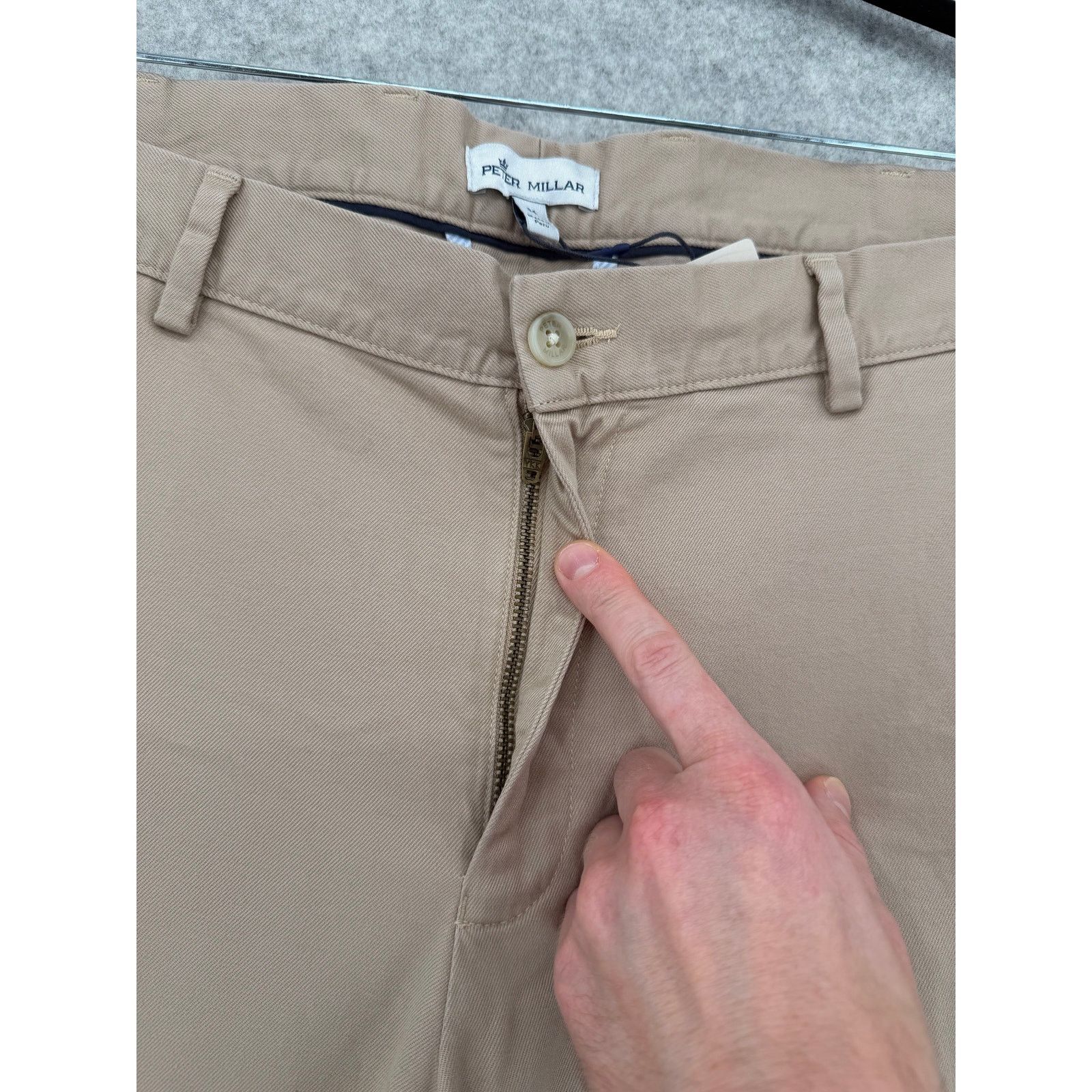 Peter Millar NWT Peter Millar Crown Pilot Twill Flat Front Khaki Trousers Size US 34 / EU 50 - 3 Thumbnail