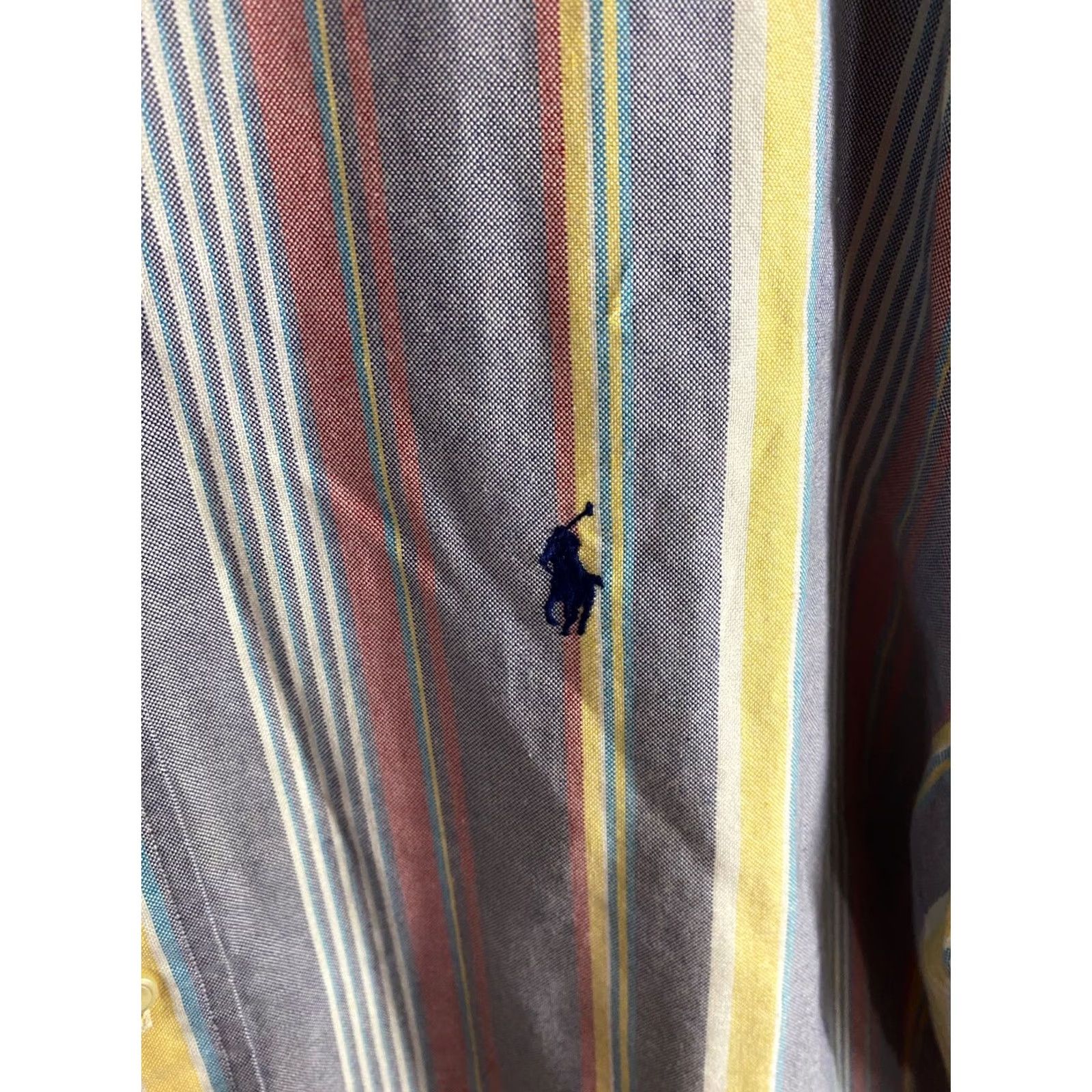 Ralph Lauren Ralph Lauren VTG Retro Stripe LONG SLEEVE SHIRT Men Large L 16.5 x 35 Button-Up Color Sharp Size US L / EU 52-54 / 3 - 4 Thumbnail