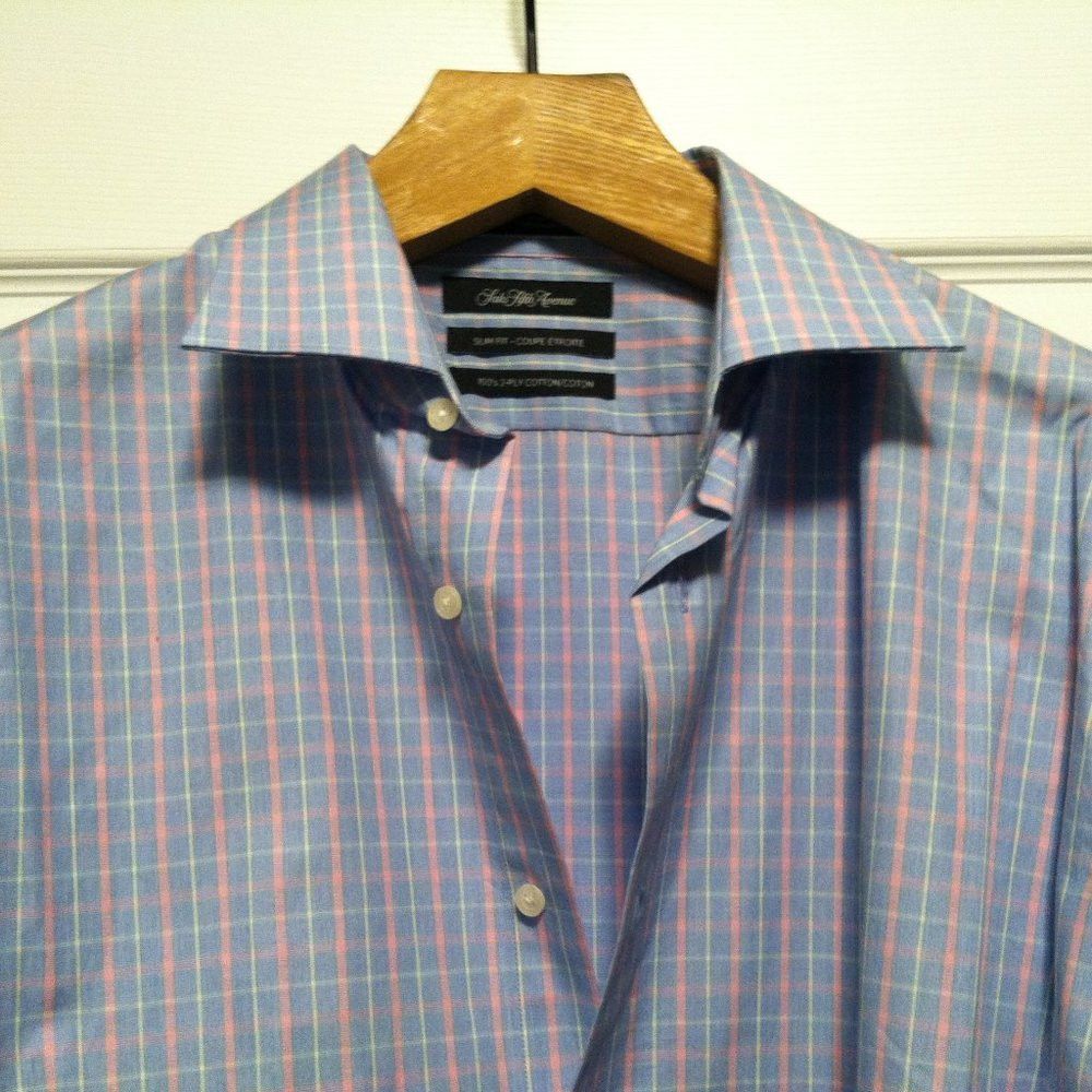 Saks Fifth Avenue SAKS FIFTH AVENUE MENS NEW 100%COTTON DRESS SHIRT 16.5/34-35 Size US L / EU 52-54 / 3 - 1 Thumbnail