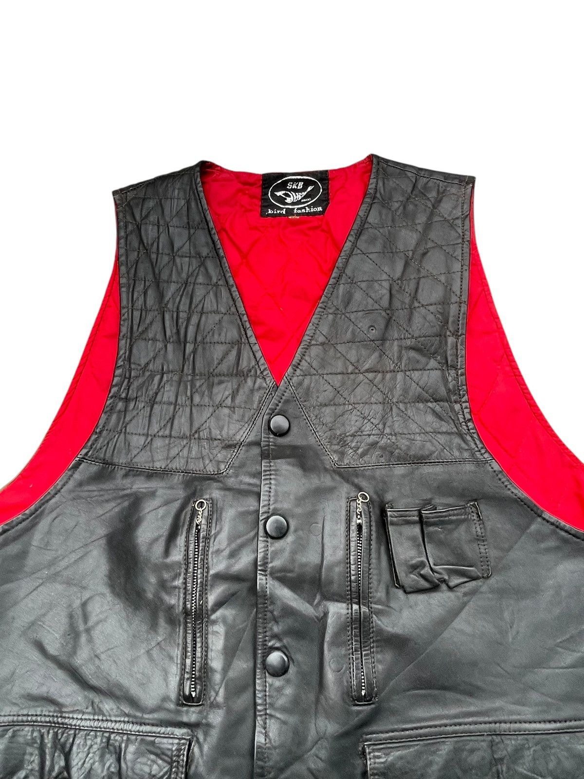 Japanese Brand Vintage SKB Duck Brand Leather Vest Size US M / EU 48-50 / 2 - 3 Thumbnail