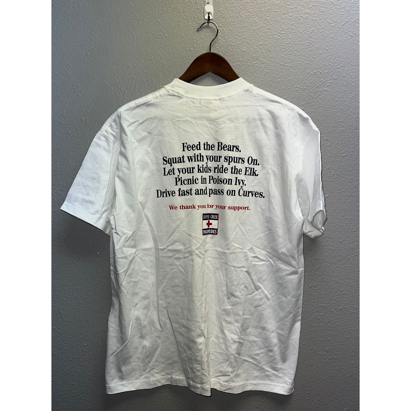Jerzees Vintage Cripple Creek Shirt Paramedics Medic White Tee 90s M Size US M / EU 48-50 / 2 - 1 Thumbnail