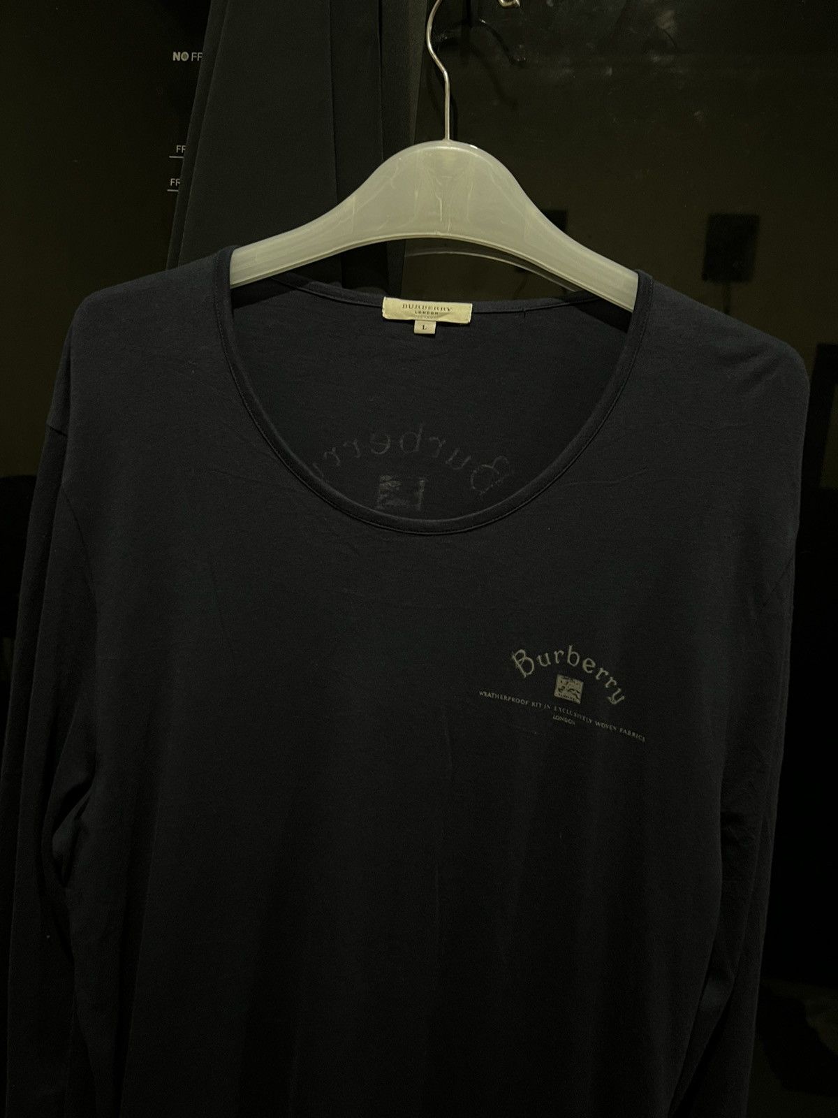 Burberry Burberry Black Thin Soft Cotton Long Sleeve T-Shirt Size US L / EU 52-54 / 3 - 1 Thumbnail
