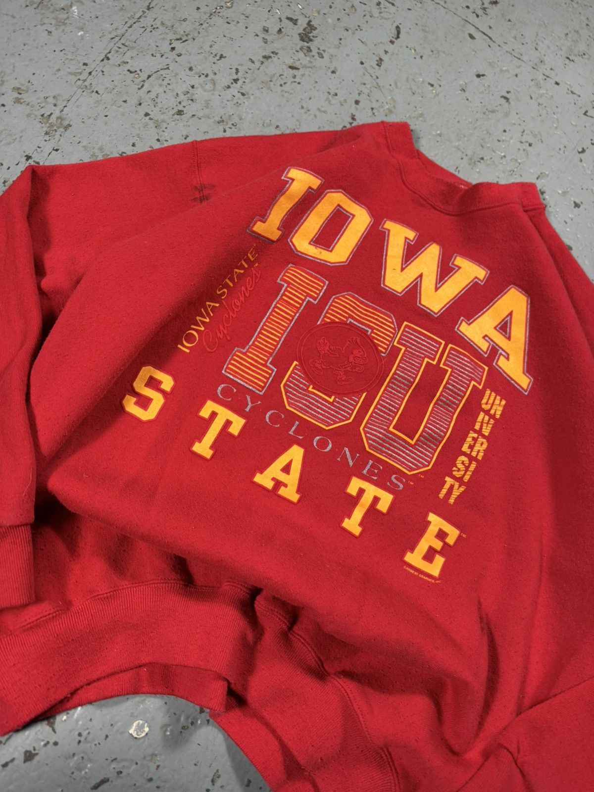 Other Vintage Iowa State Santee Sweats Usa Made College Sweater Size US XL / EU 56 / 4 - 2 Thumbnail