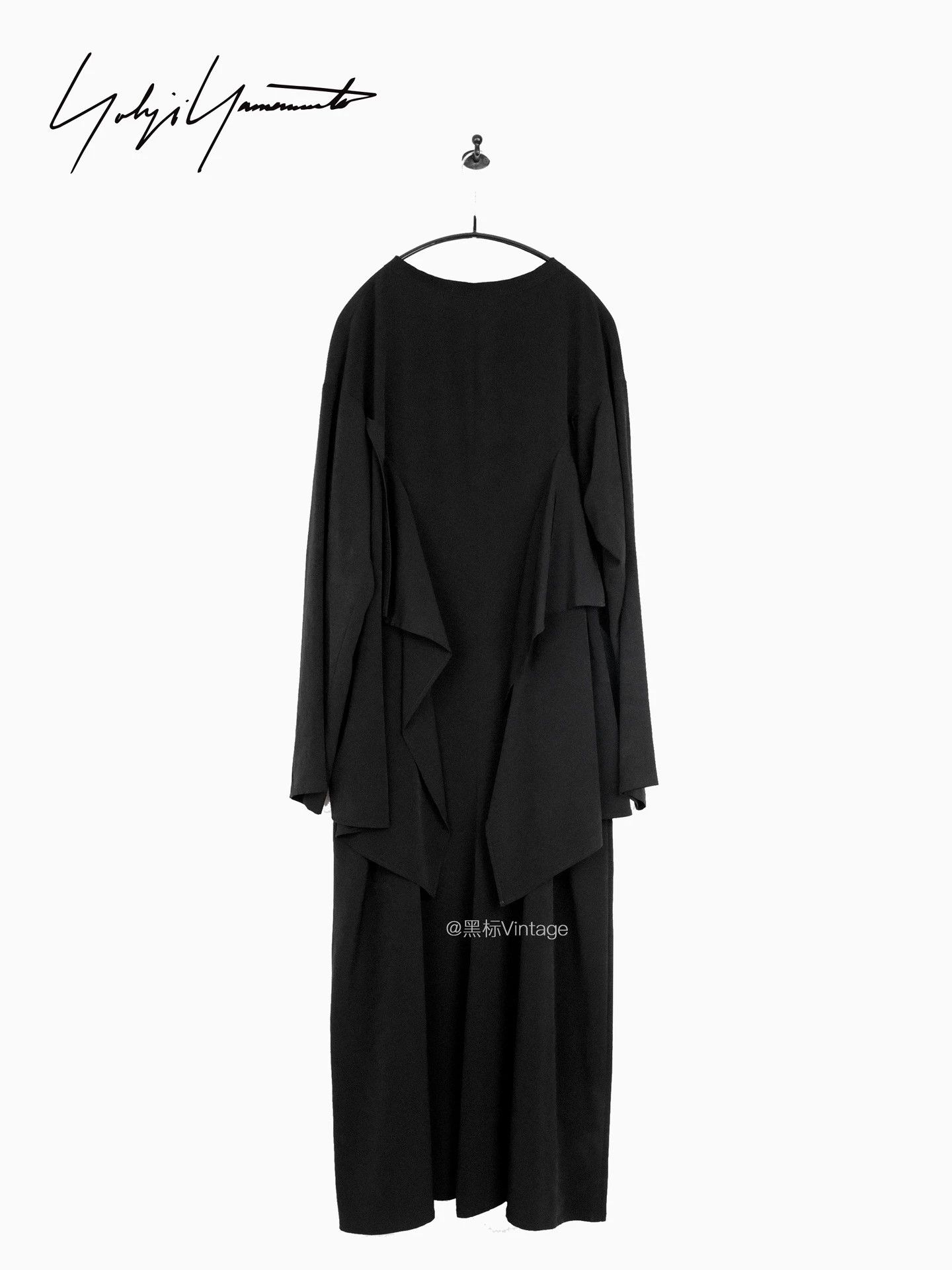 Yohji Yamamoto Yohji Yamamoto 19AW Vintage Collarless Winged Triacetate Dress Size S / US 4 / IT 40 - 1 Thumbnail